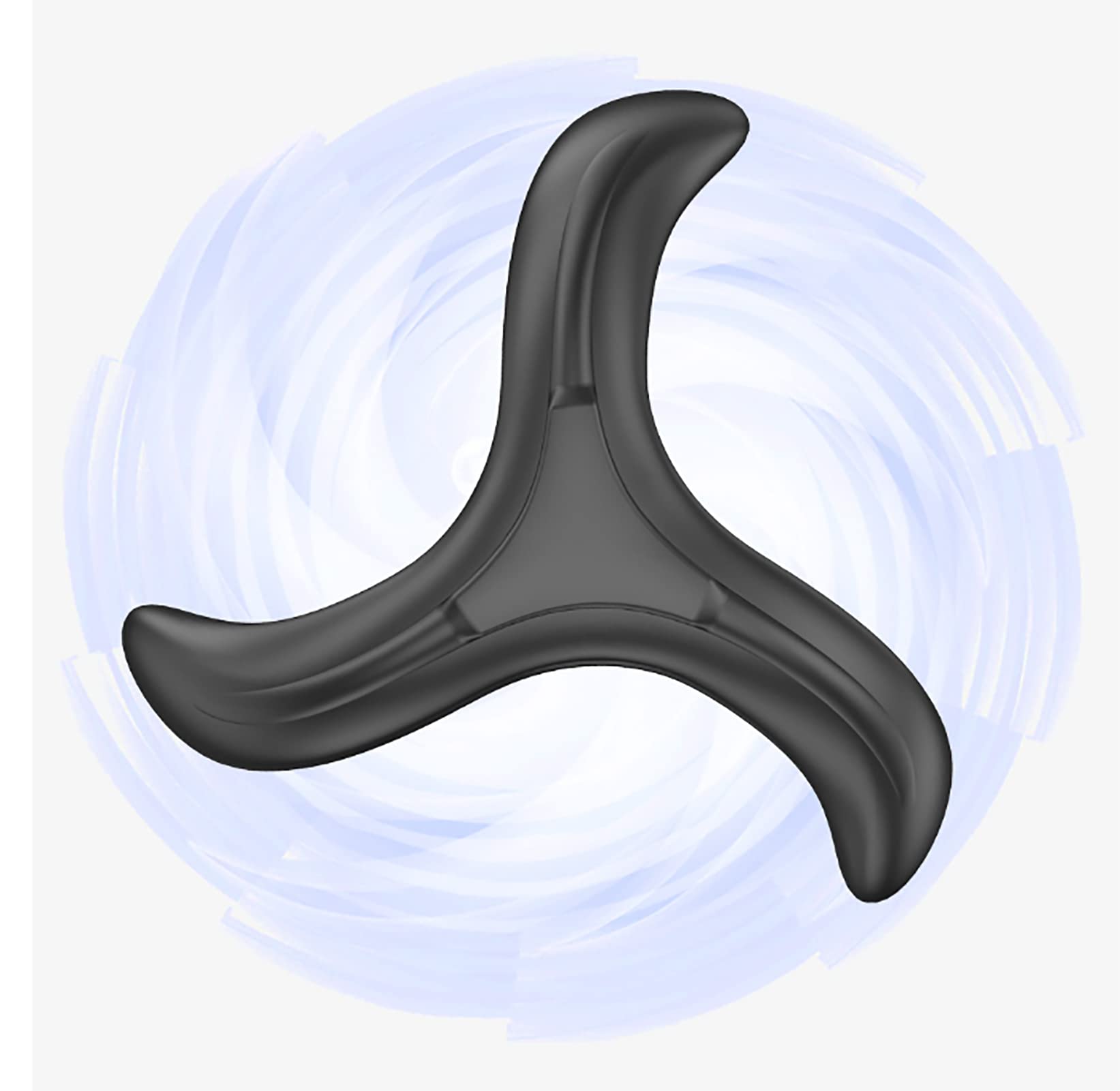 Premium Silicone Cock Ring Set for Men - Dual Stretchy Penis & Testicle Rings for Enhanced Erections & Pleasure - BDSM Bondage Sex Toys for Couples (Whirlwind Ring - Black) - Perfect for Spicing Up Your Bedroom & Intimate Play