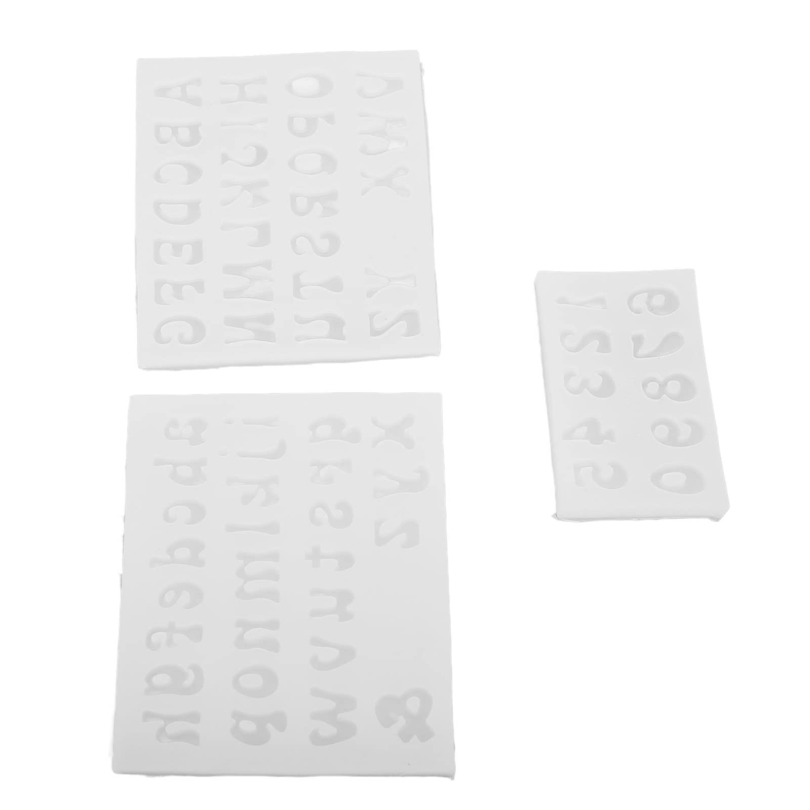 3-Piece Clear Silicone Alphabet Letter Molds - Cold Resistant Baking Molds for Cookies, Cupcakes & DIY Crafts - Perfect for Holiday Baking, Birthday Parties & Home Decor Projects