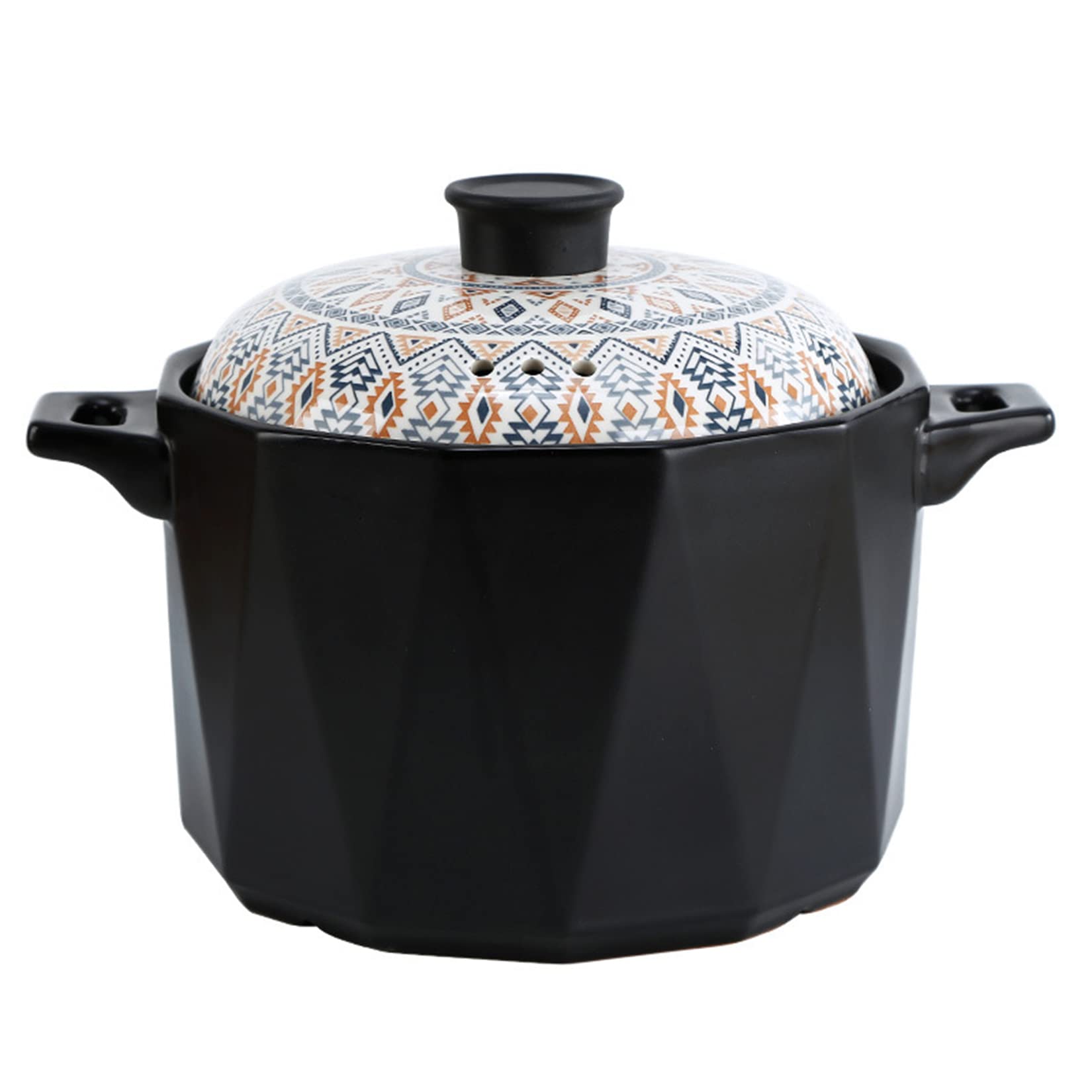 Ceramic Casserole Stew Pot - 5QT Japanese & Korean Style Soup Pot for Gas/Electric Stove, Medicine Boiling & Home Cooking - Perfect for Ramen, Hot Pot & Family Meals