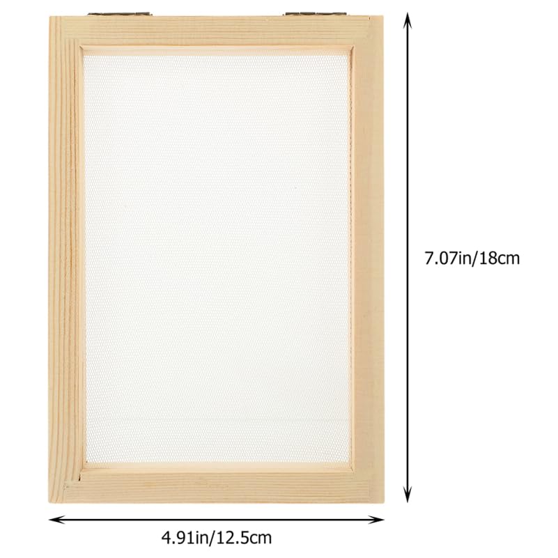 CORHAD Classic Wooden Frame Paper Making Kit - 2pcs DIY Handmade Paper Screen Printing Frames with Mould & Deckle - Perfect for Handcrafted Paper, Dried Flower Art, Scrapbooking & Home Decor - Natural Wood & Silk Screen