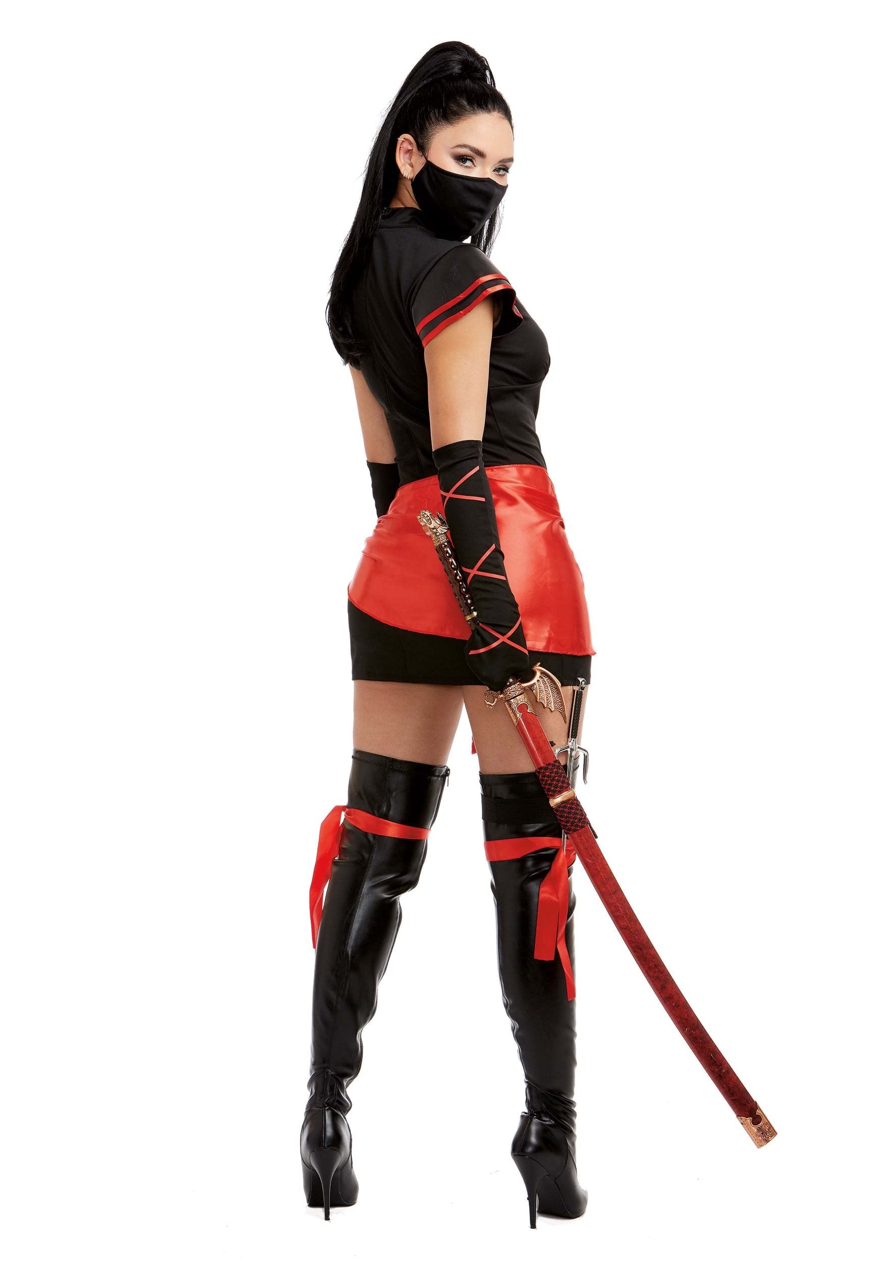 Dreamgirl Women's Sexy Ninja Costume - Halloween Cosplay Outfit for Adults, Anime Party, Lingerie Role Play & Costume Events