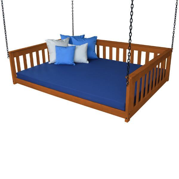 VersaLoft Mission Hanging Daybed with Chain - Outdoor Hammock Swing Bed for Patio, Garden, Backyard Relaxation and Boho Decor