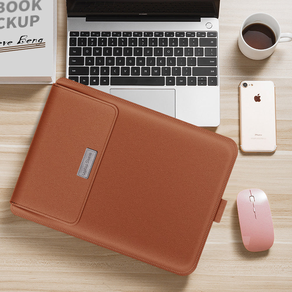 Premium Laptop Sleeve with Foldable Stand - Protective Case for 13-15 Inch MacBook & Windows Laptops - Perfect for Office, Travel & School Use