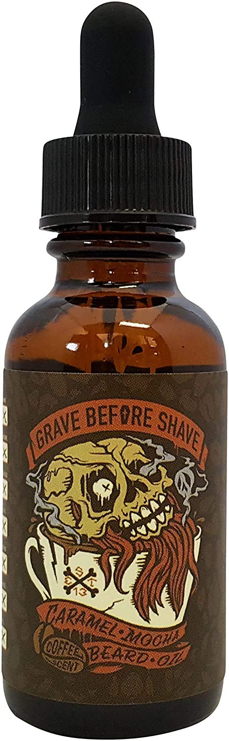 Premium Caramel Mocha Scented Beard Oil for Men - Natural Conditioning & Softening - Grooming & Styling - Perfect for Daily Use & Special Occasions
