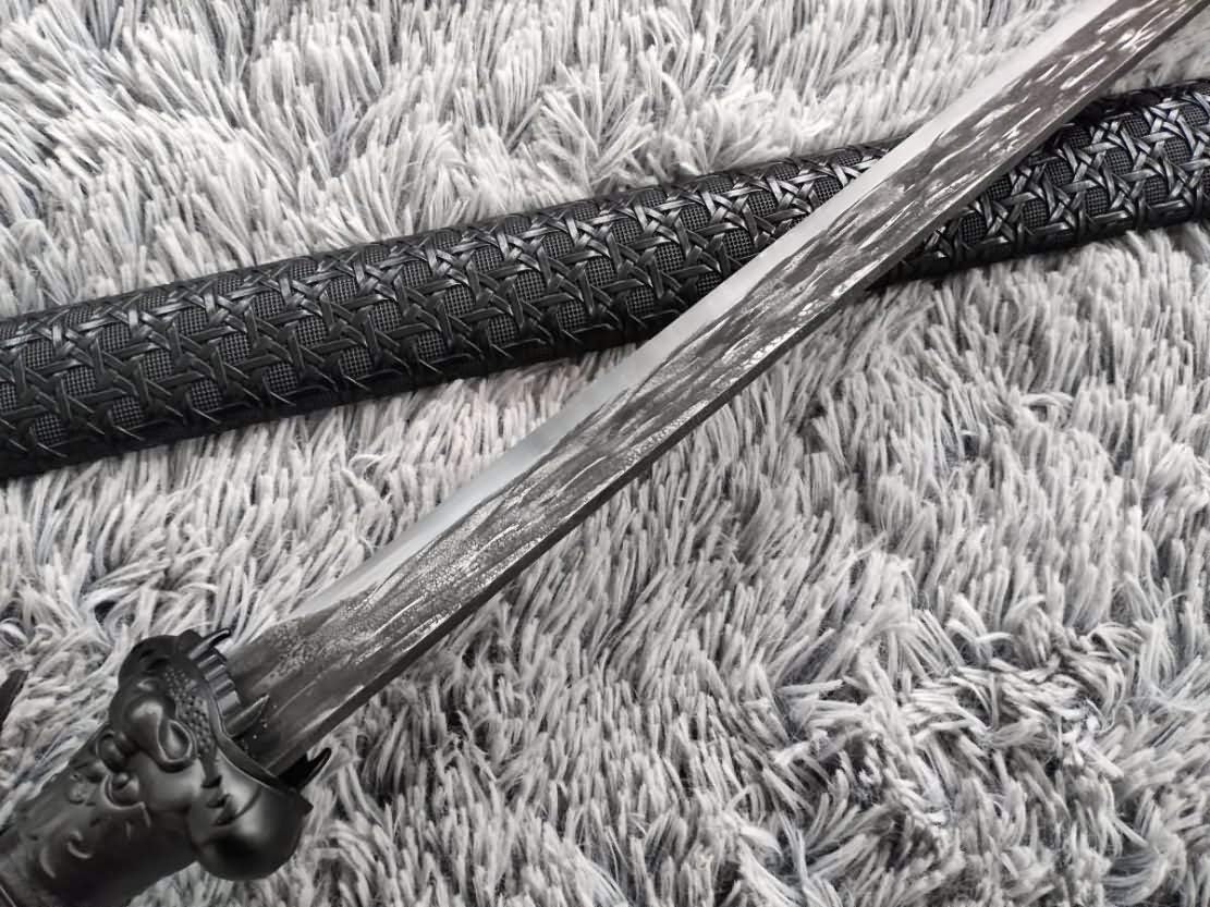 Handmade Chinese Sword - High Carbon Steel Blade with Alloy Fittings | Authentic Kung Fu Weapon | Perfect for Martial Arts Training, Cosplay & Collectors