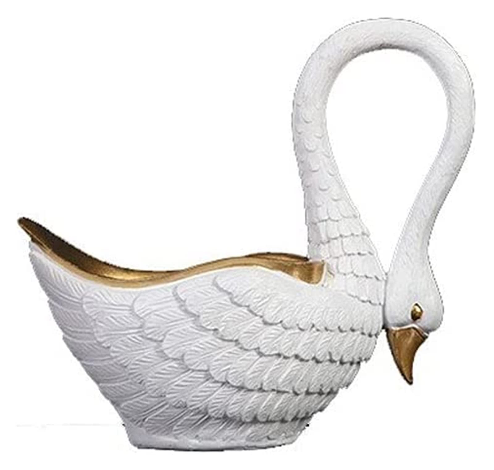 Elegant Black Resin Swan Sculpture - Home & Office Table Decor, Desktop Ornament, Living Room Decoration for Parties & Gifts | Perfect for Wedding Centerpieces, Shelf Displays & Luxury Home Accents