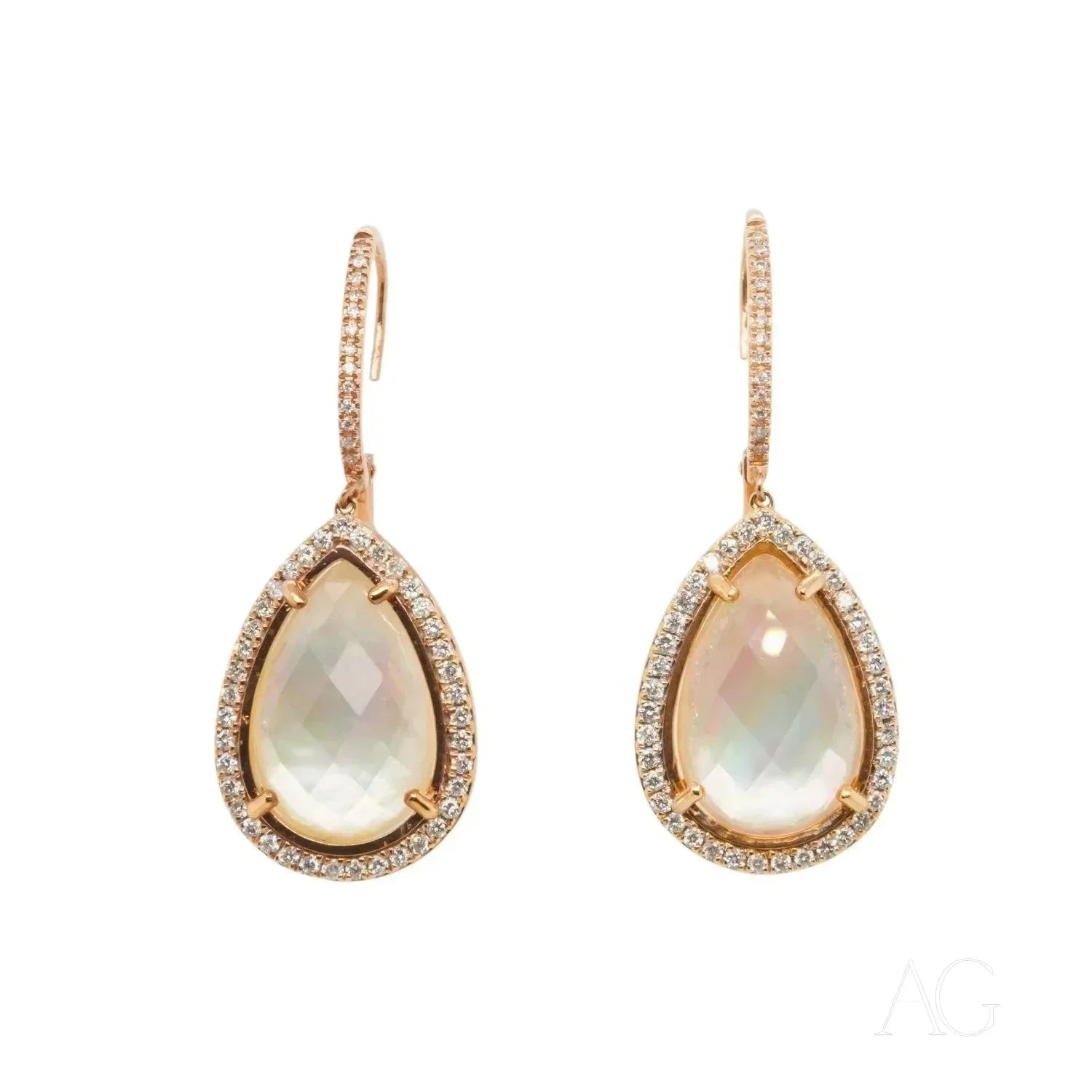 Sparkling Rainbow Crystal Stud Earrings with Diamonds - Elegant Jewelry for Women, Party, Wedding & Special Occasions