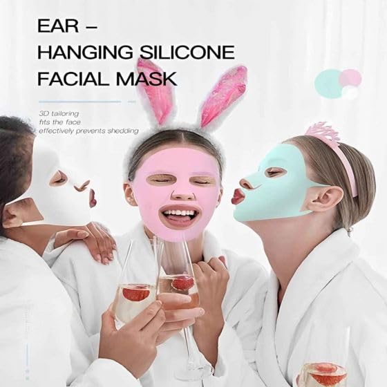 Reusable Silicone Face Mask Cover - Moisturizing Skin Care Wrap for Sheet Masks | Prevents Evaporation | Spa & Night Skincare Routine