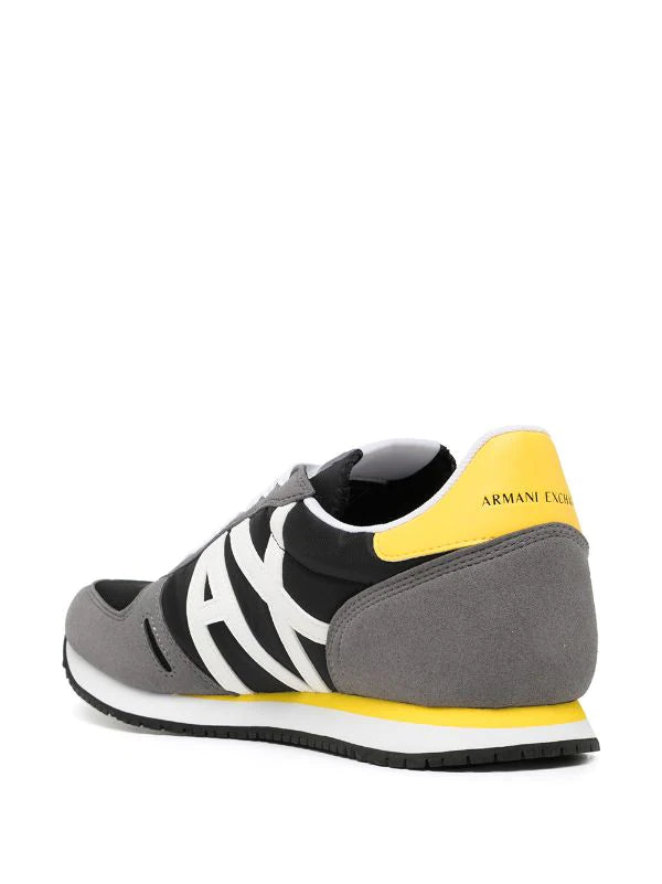 Armani Exchange Men's Casual Sneakers - Black, Gray & Yellow Color Options | Comfortable Walking Shoes for Daily Wear & Gym