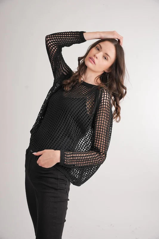 Breathable Mesh Pullover for Men & Women - Comfortable Daily Wear Black Sweatshirt - Perfect for Gym, Running, and Casual Outfits