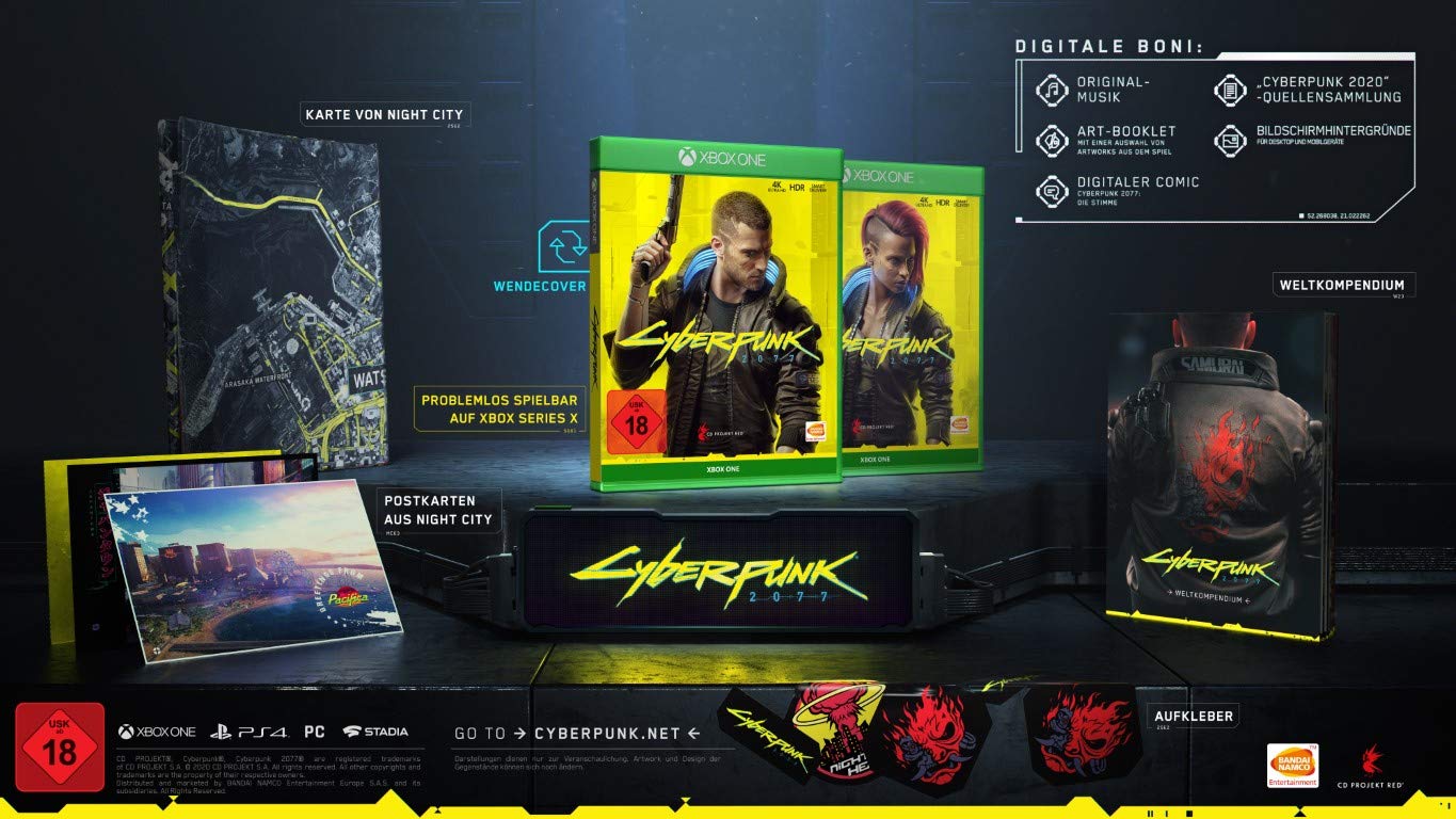 CYBERPUNK 2077 Standard Edition - Xbox One (Free Upgrade to Xbox Series X) | Open-World RPG Video Game for Action & Adventure Lovers | Perfect for Late-Night Gaming Sessions