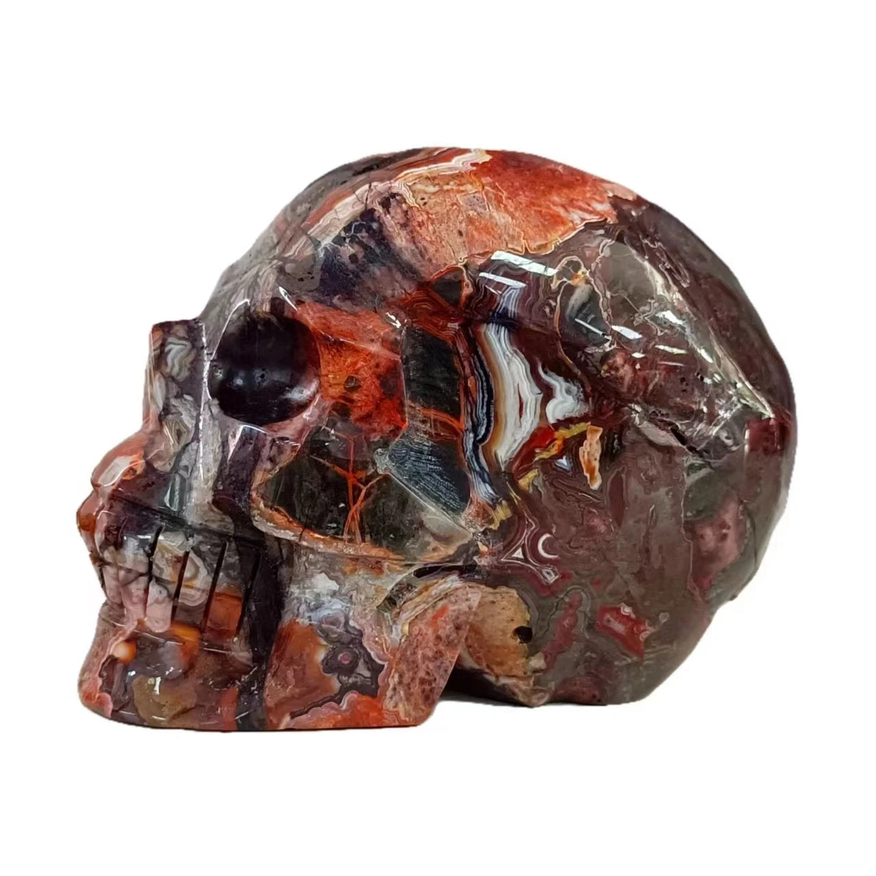 Handmade Custom Crystal Skull Sculpture - Natural Healing Stone, Reiki Energy, Home Decor Collectible - Perfect for Meditation, Spiritual Gifts & Feng Shui Decor