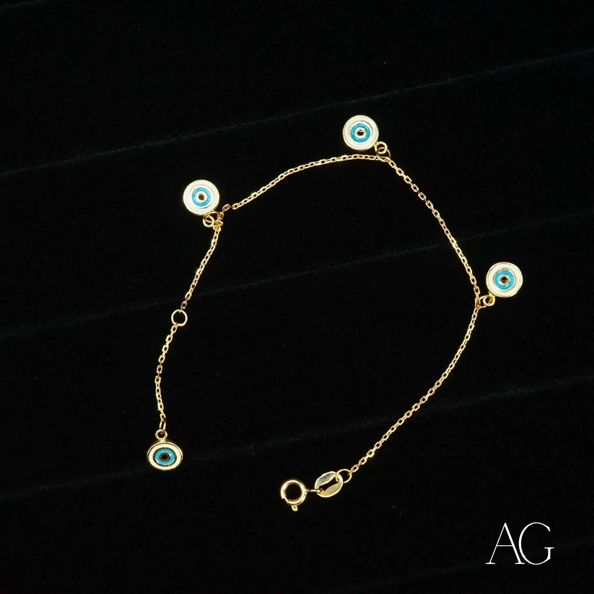 18K Gold Evil Eye Bracelet for Kids - Protection Charm Jewelry for Boys & Girls - Perfect for School, Travel & Gifting