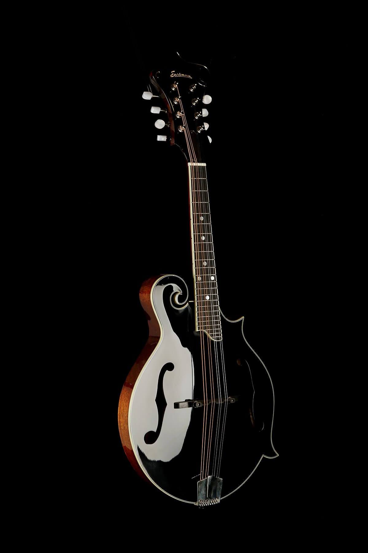 Eastman MD415 BK F-Style Mandolin - Professional Grade Acoustic Mandolin for Bluegrass, Folk & Country Music - Perfect for Performances, Recording & Practice