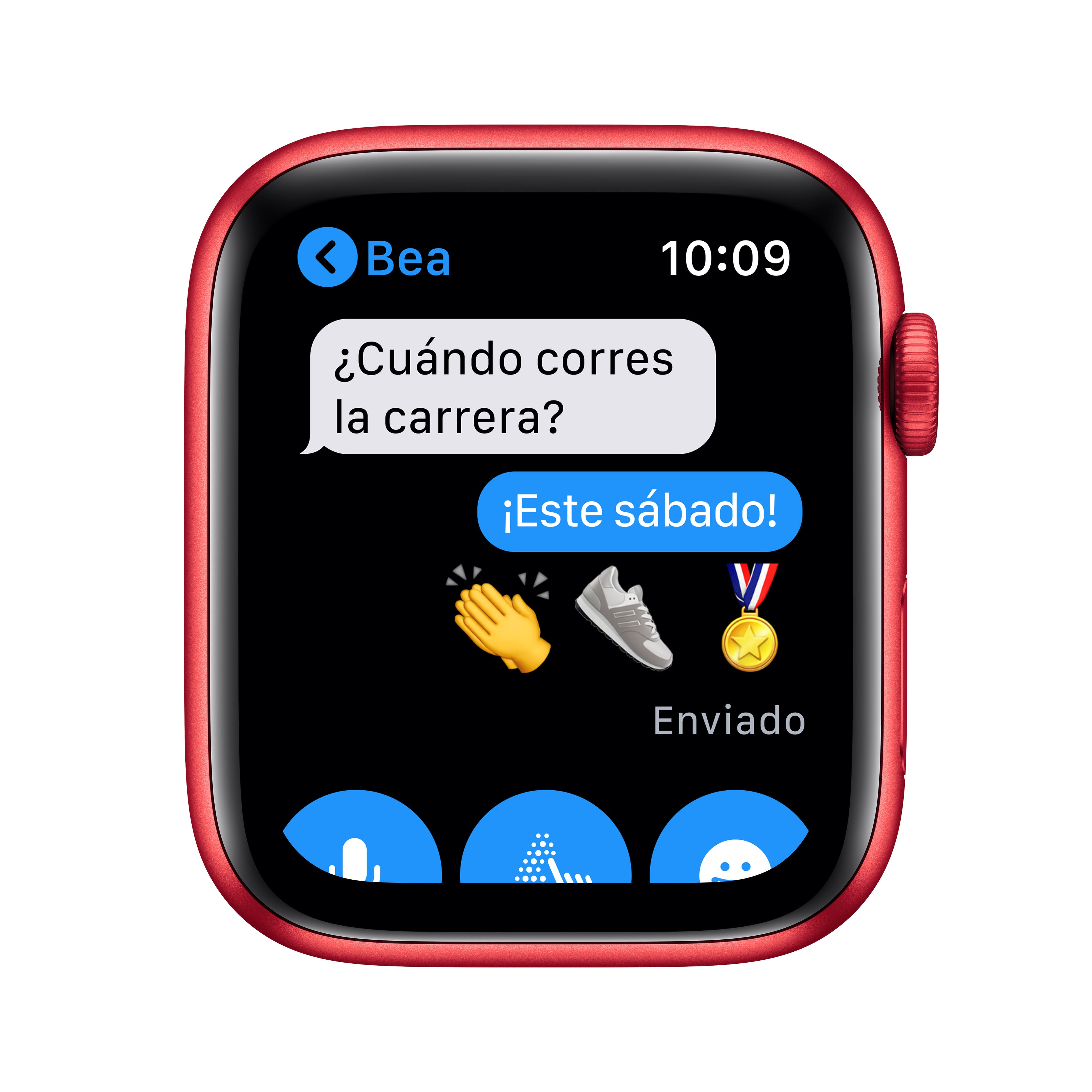 Apple Watch Series 6 GPS 44mm Aluminum Case with Red Sport Band - Fitness Tracking, Heart Rate Monitor & Water Resistant for Running, Swimming & Daily Activities