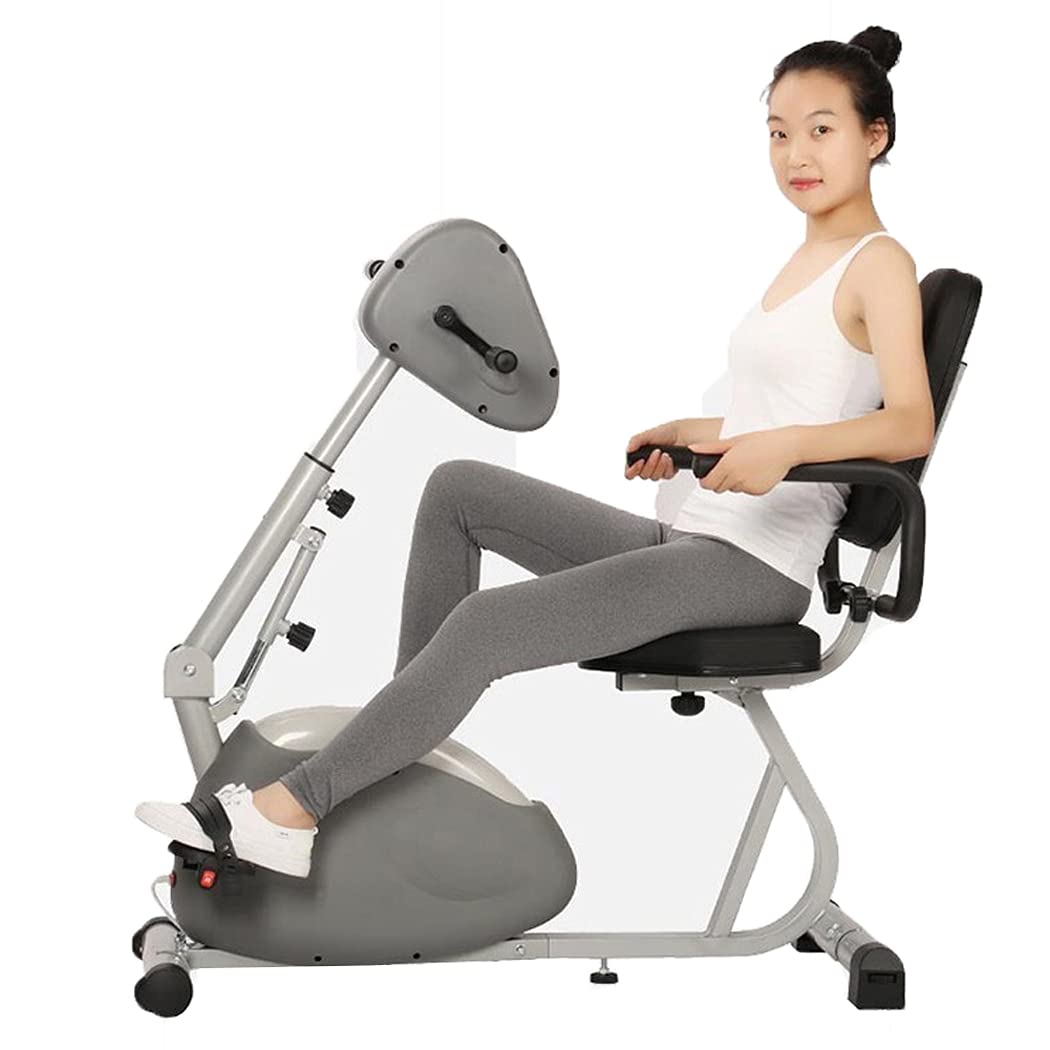 Recumbent Exercise Bike with Arm Exerciser - Motorized Adjustable Pedal for Rehabilitation & Home Workout - Adjustable Seat for Seniors & Physical Therapy - Perfect for Indoor Cardio Training & Recovery Exercises