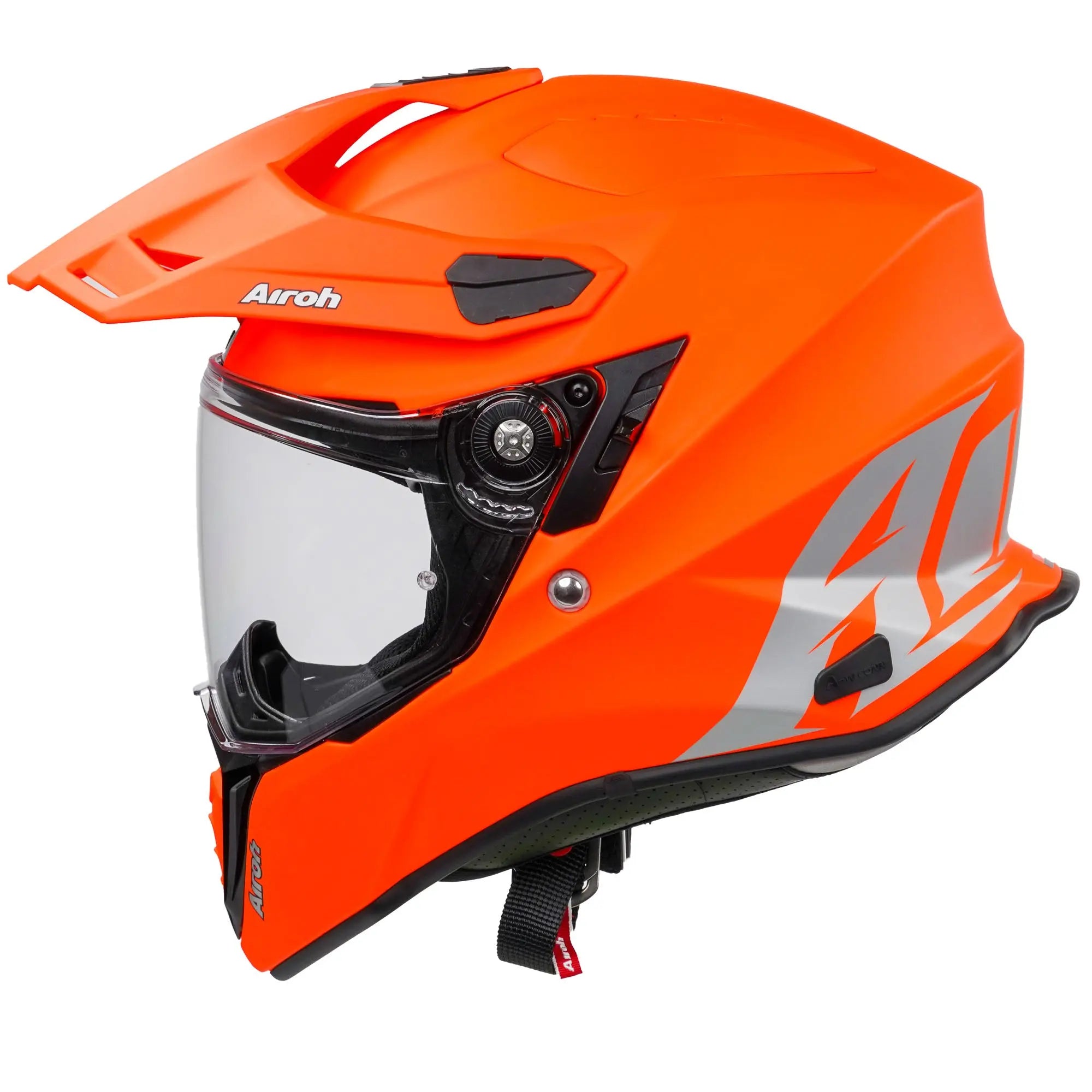 Airoh Commander Adventure Motorcycle Helmet - Matt Fluo Orange - DOT & ECE Certified - Off-Road & Street Riding - Perfect for Adventure Touring & Urban Commuting