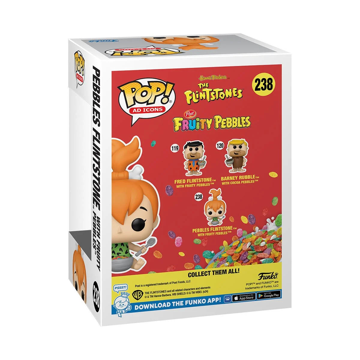 Fruity Pebbles Flintstone Funko Pop! Vinyl Figure #238 - Collectible Cereal-Themed Toy for Pop Culture Fans & Home Decor