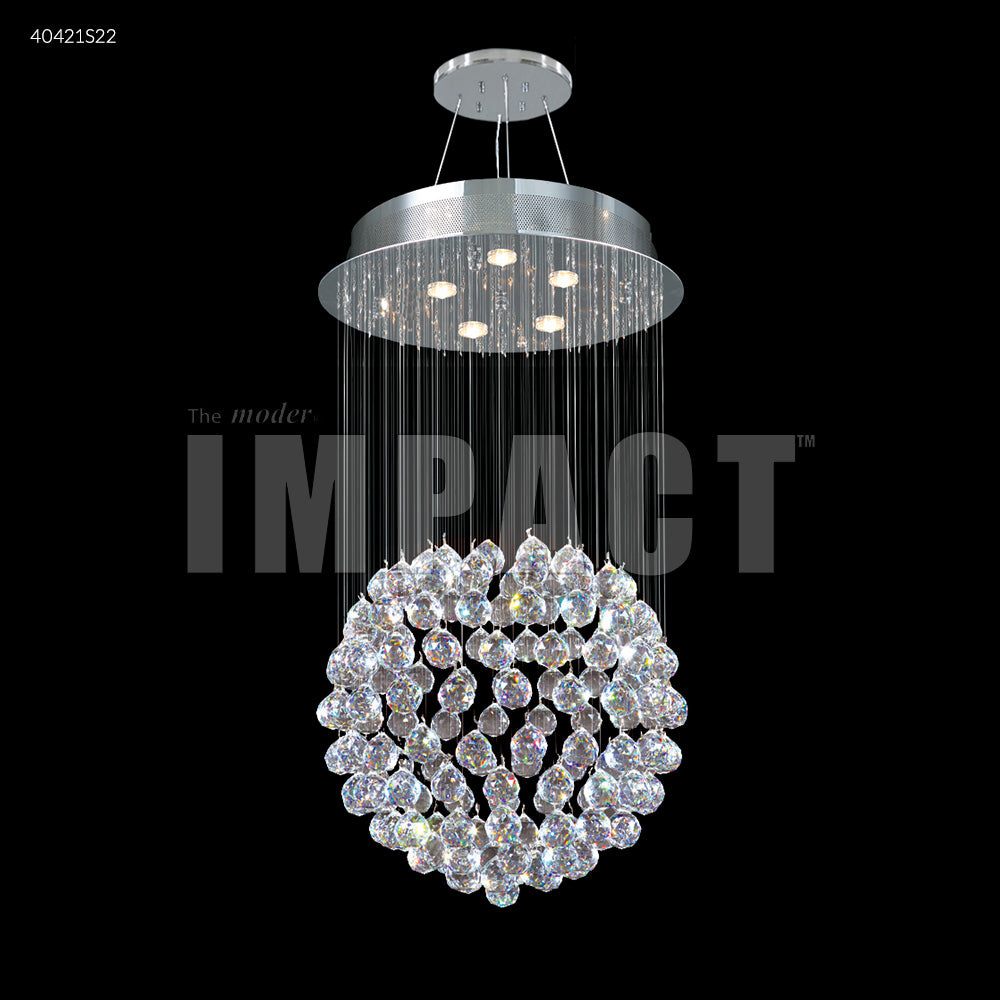 James R. Moder 37 Crystal Rain Drop Chandelier - Elegant Modern Ceiling Light Fixture for Dining Room, Living Room & Bedroom - Perfect for Home Decor & Wedding Venue Lighting