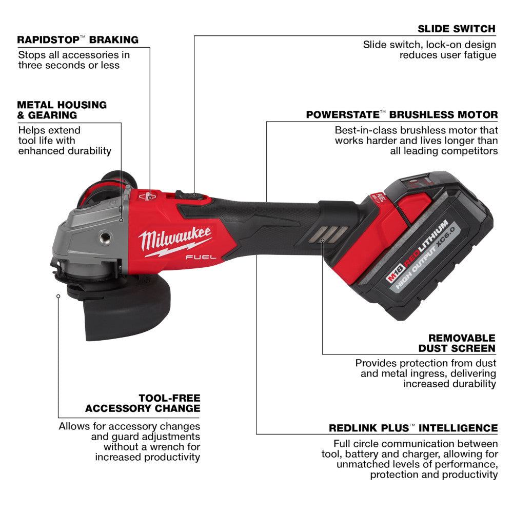 Milwaukee 2881-22 M18 FUEL 18V Brushless Cordless 4-1/2