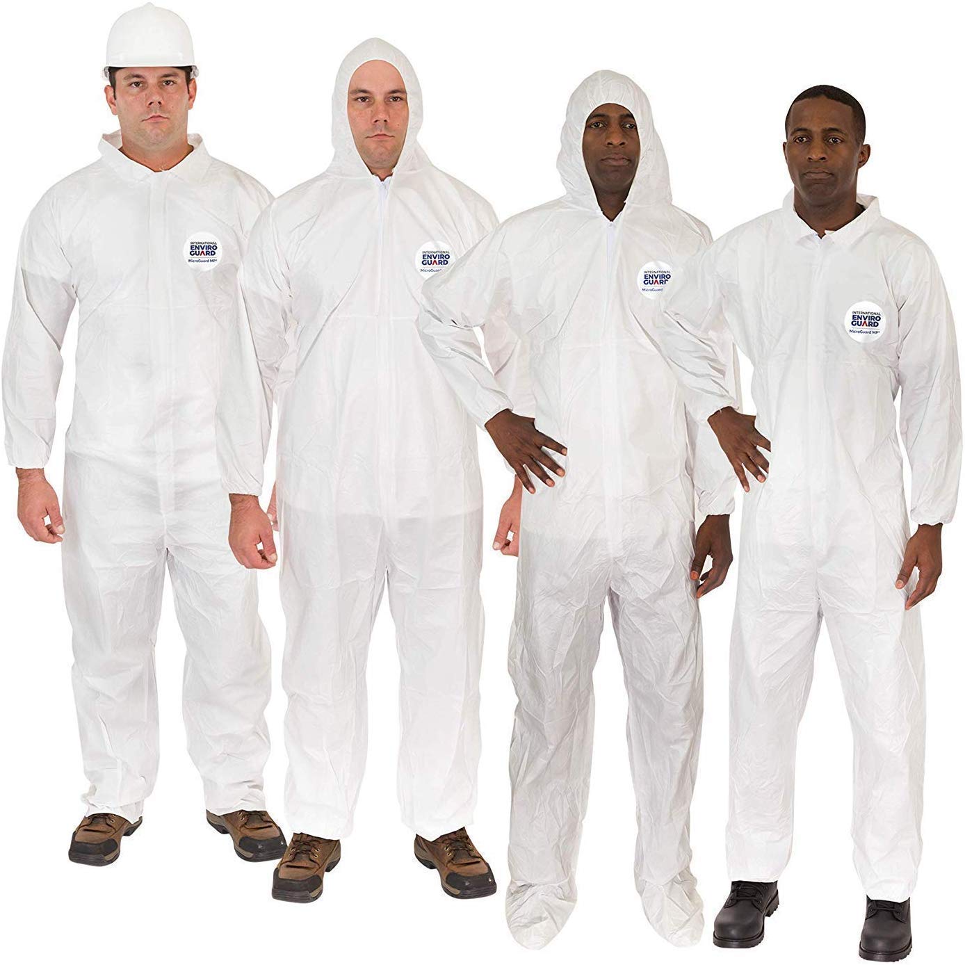 Disposable White Microporous Protective Suit with Elastic Sleeves - Case of 25 | Particulate & Splash Protection for Medical, Industrial & Laboratory Use