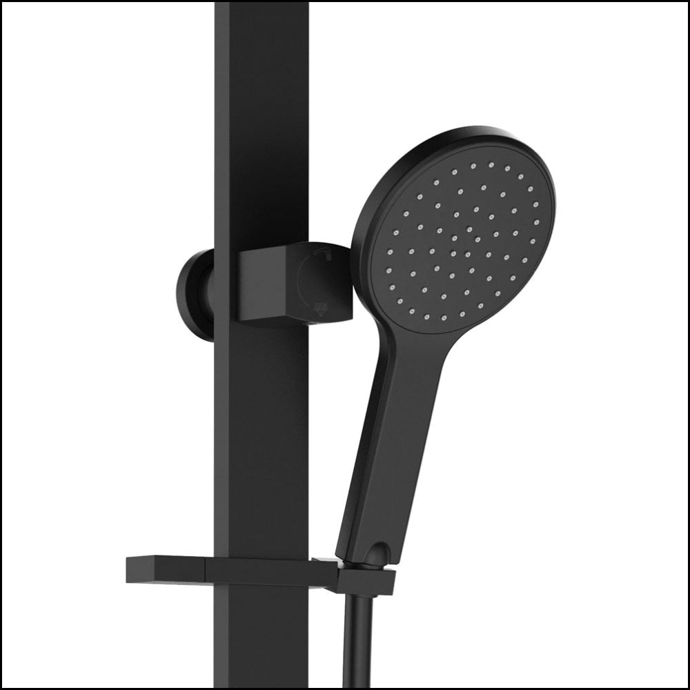 FIENZA Kaya Deluxe Twin Shower Head Set - Matte Black Finish 455119B - Perfect for Luxurious Bathroom Upgrades & Spa-Like Shower Experience