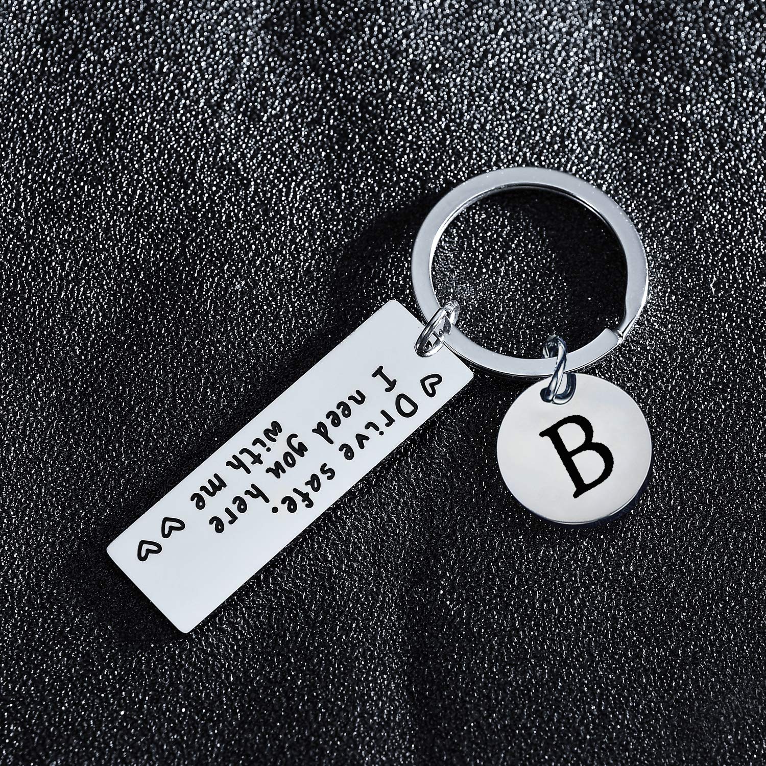 BESPMOSP Drive Safe Keychain - Thoughtful Anniversary, Valentine's Day, Christmas & Birthday Gift for Boyfriend, Husband or Dad - Perfect Car Accessory for Safe Driving & Travel Protection