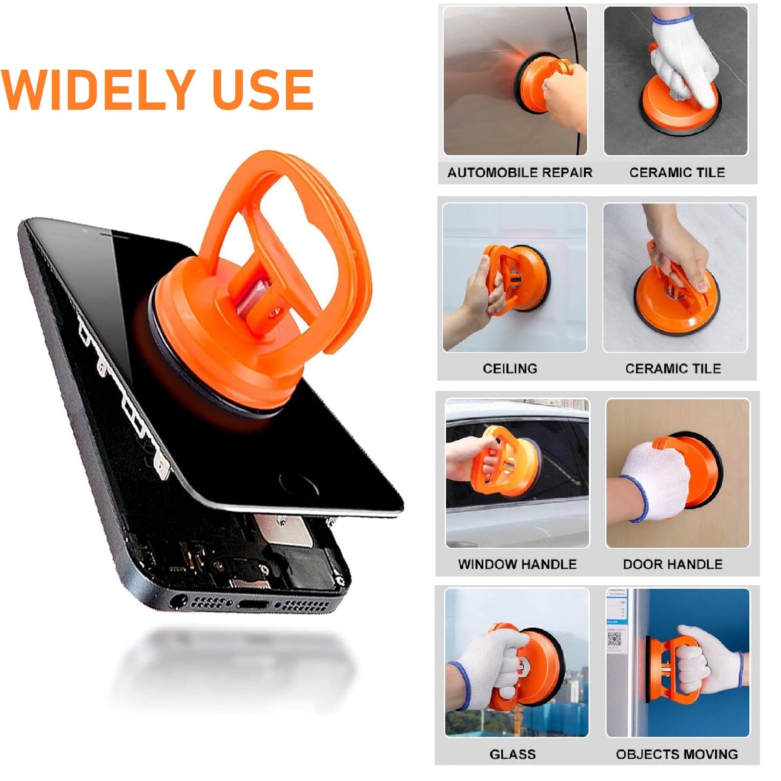 3 Pack Car Dent Puller Kit - Powerful Suction Cup for Body, Glass & Tiles - Auto Repair Tool