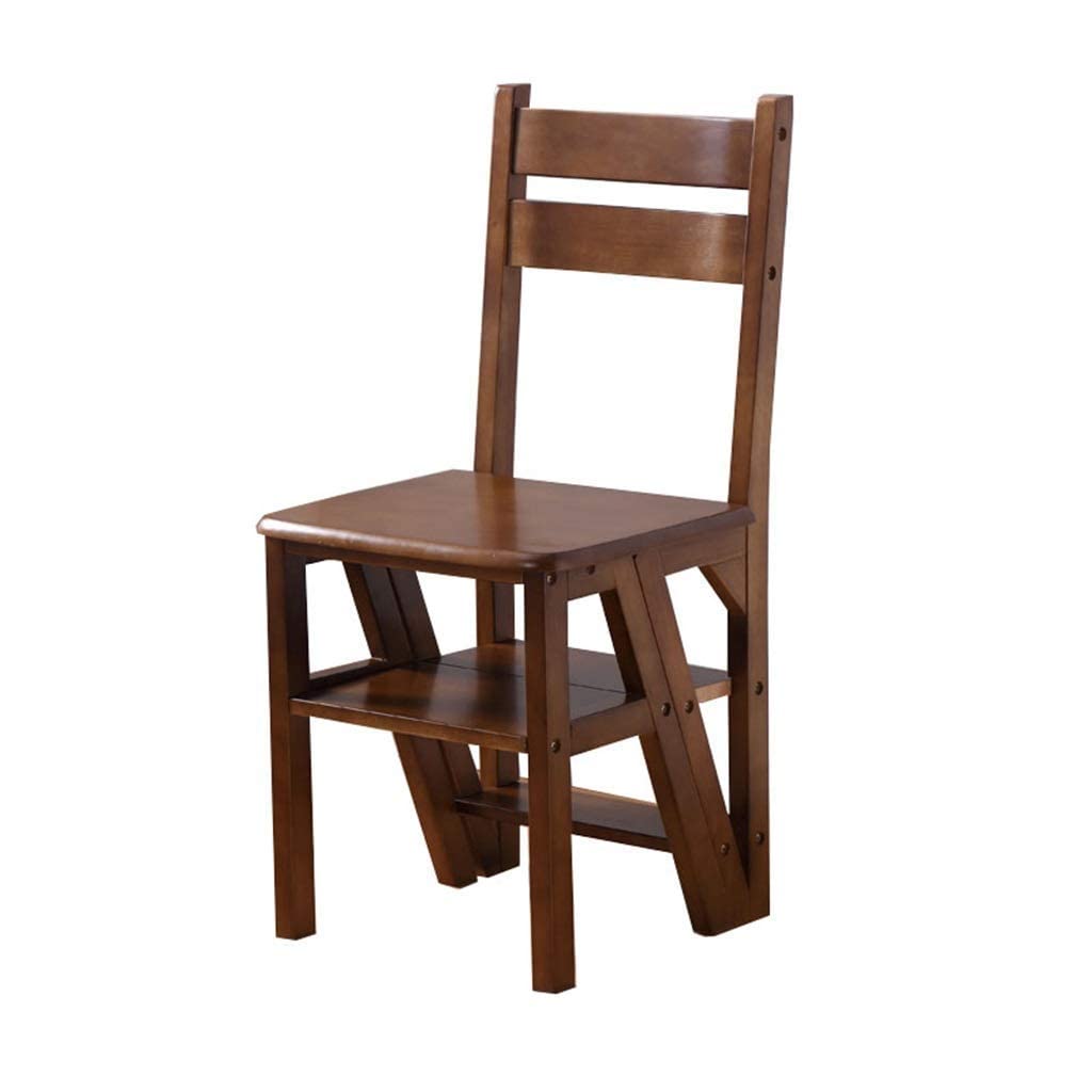 AYVADA 4-Step Wooden Folding Step Stool for Adults - Kitchen & Dining Room Stool, Foldable Ladder Shelf, Display Stand - Perfect for Home, Office, and Retail Use