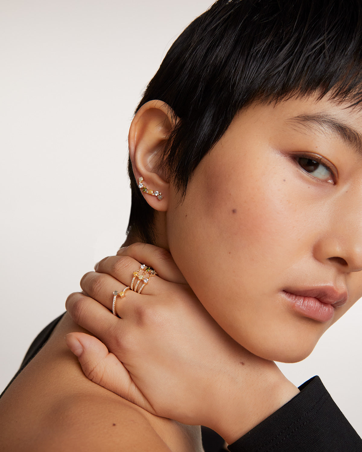 GRID 2 Villa Gold Ring - Elegant 18K Gold Plated Ring for Women, Perfect for Weddings, Anniversaries & Special Occasions
