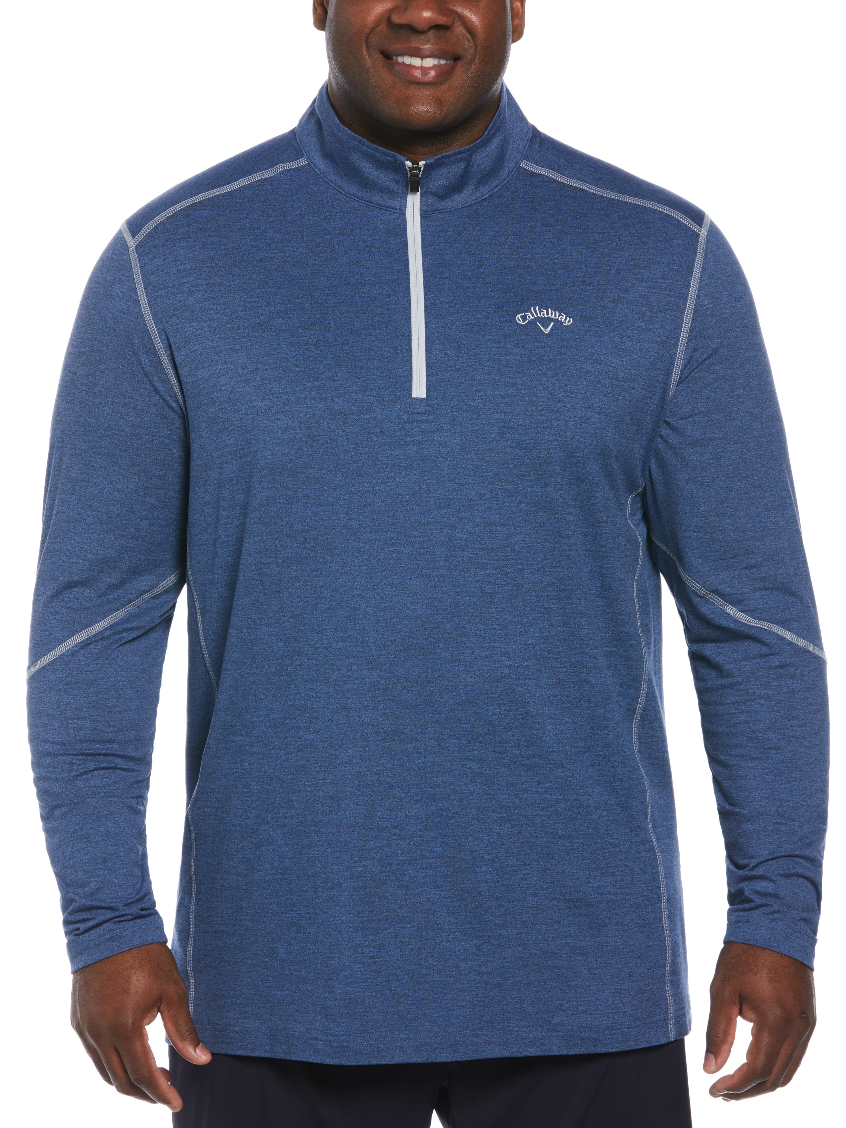 Big & Tall Lightweight 1/4 Zip Pullover for Men - Breathable Stretch Comfortable Fleece Jacket - Perfect for Outdoor Hiking, Casual Wear & Office Layering