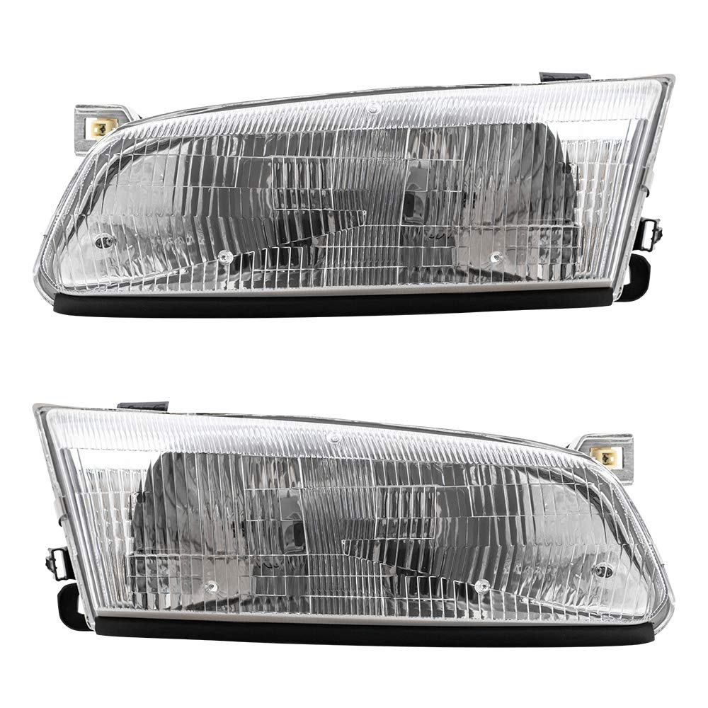 1997-1999 Toyota Camry Replacement Headlights - Driver & Passenger Side Headlamps 81150AA010 81110AA010 - Perfect for Night Driving & Vehicle Restoration