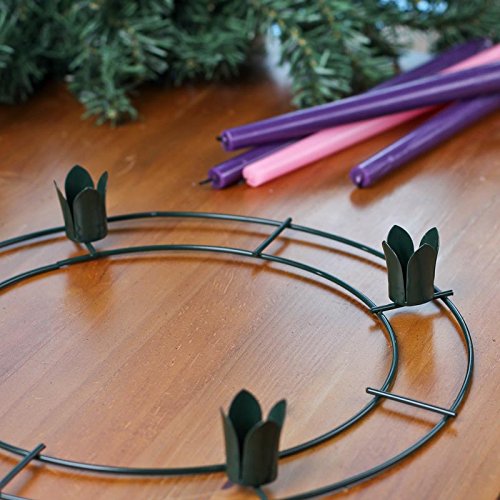Premium Metal Wire Advent Wreath Rings - Set of 25 Durable Christmas Candle Holders for Church, Home Decor & Holiday Displays - Bulk Wholesale Wreath Frames by Factory Direct Craft