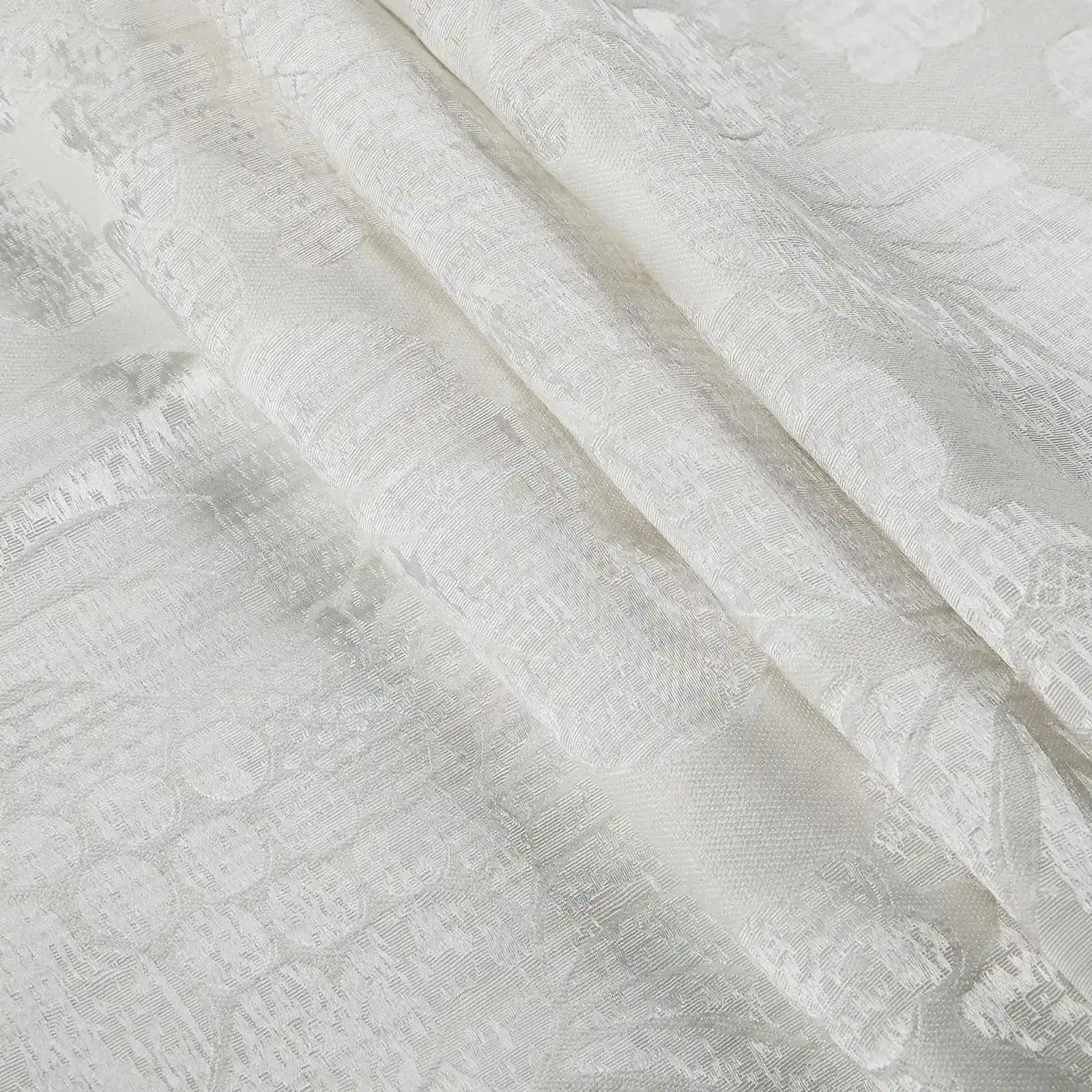Lydia Plants Jacquard Curtain Pleated - Elegant Floral Print Blackout Drapes for Living Room, Bedroom & Nursery - Home Decor Window Treatments for Privacy & Light Control