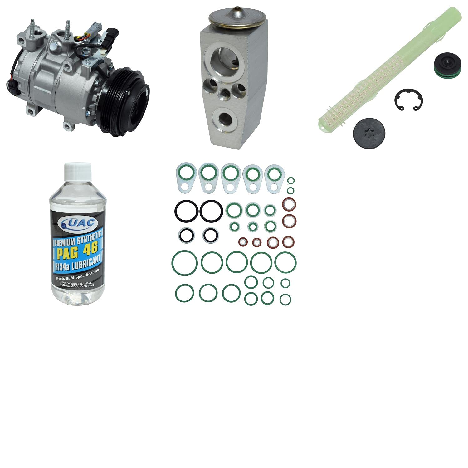 High-Quality HVAC A/C Compressor Replacement Kit - Compatible with Multiple Car Models - Perfect for DIY Auto Repair & AC System Maintenance