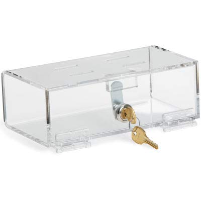 Omnimed 183001D Clear Single Lock Acrylic Refrigerator Lock Box - Keyed Differently for Secure Medicine & Valuables Storage - Ideal for Home, Pharmacy & Healthcare Facilities