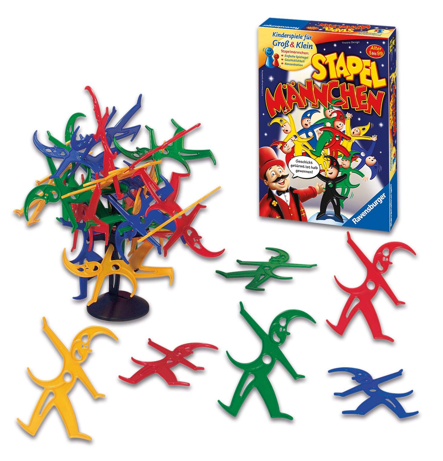 Ravensburger 21962 Stacking Man Game - Fun Family Board Game for Kids & Adults - Perfect for Parties, Game Nights & Indoor Activities