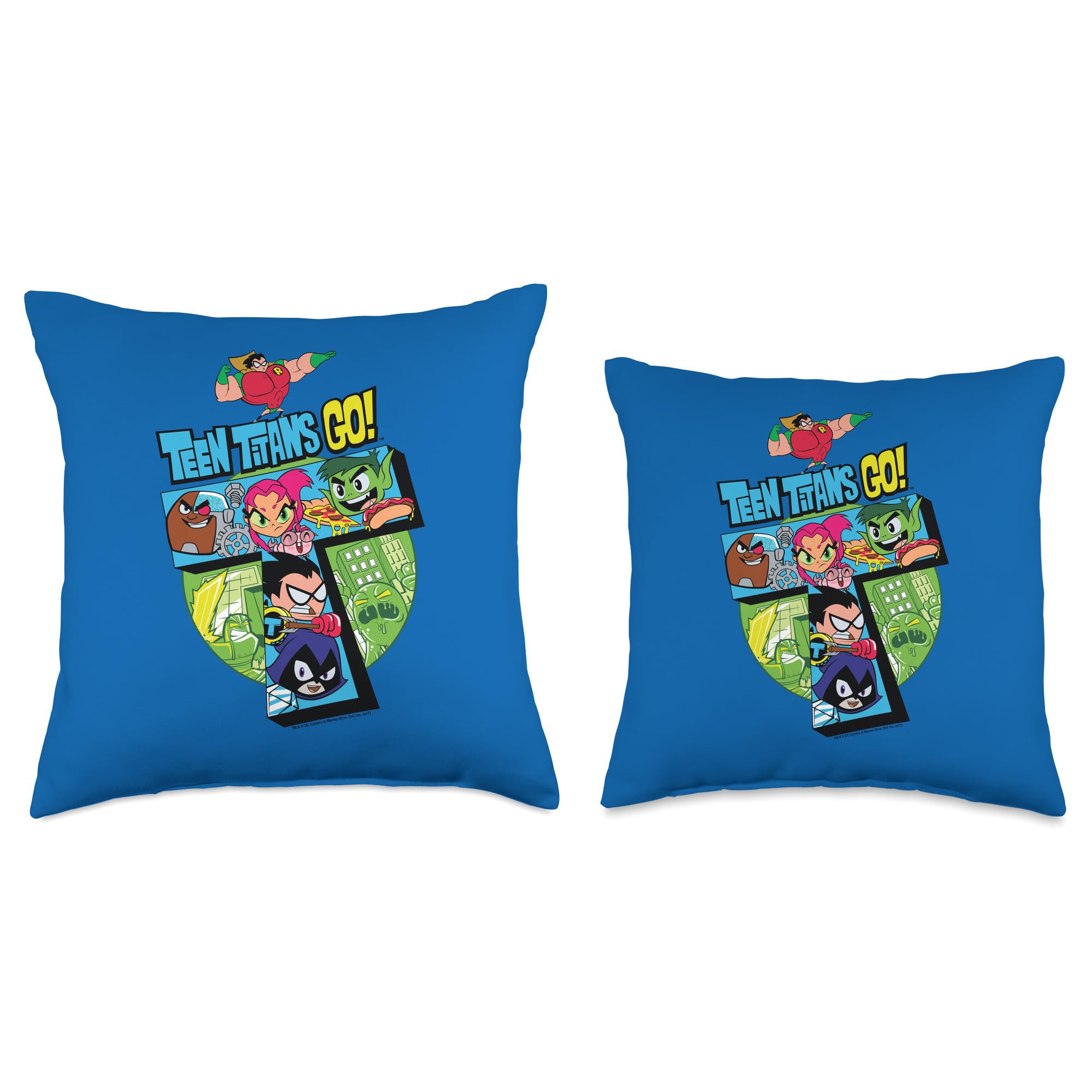 Teen Titans Go! Throw Pillow - Soft & Comfortable Cartoon Cushion for Kids & Teens - Perfect for Bedroom, Living Room, or Dorm Decor