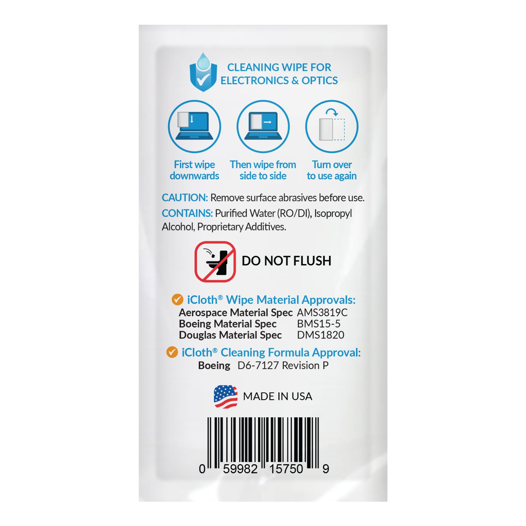 iCloth Large Screen Cleaning Wipes for Electronics - Lint-Free, Streak-Free, Fast-Drying - Removes Dust, Fingerprints & Smudges (500 Count) - Perfect for Phones, Tablets, Laptops & TVs