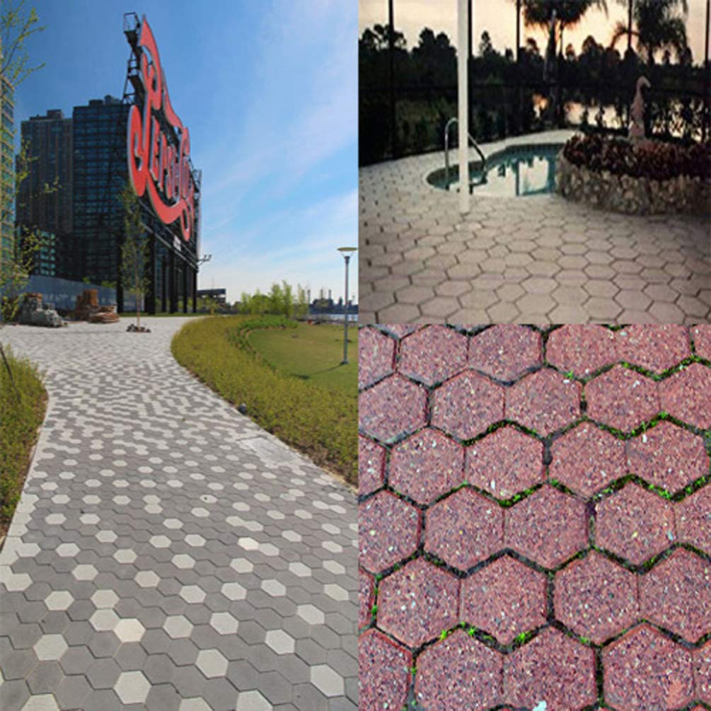 Happyyami Concrete Walkway Molds - Hexagon Stepping Stone & Brick Paver Molds for DIY Garden Path, Patio, and Driveway | Durable Cement Molding Forms for Outdoor Landscaping Projects
