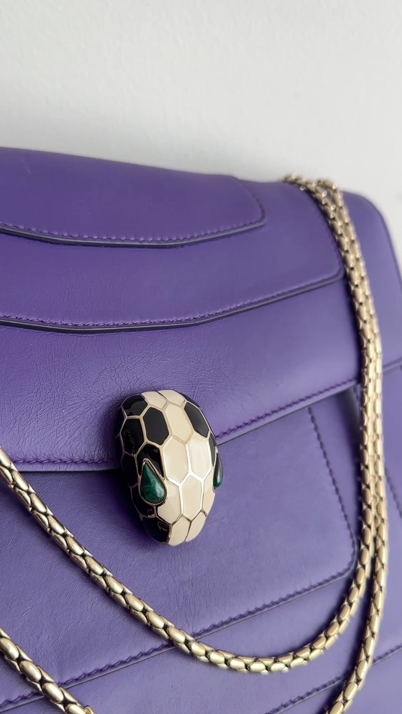 Bvlgari Serpenti Forever Flap Purple Large Crossbody Bag - Luxury Designer Handbag for Women, Perfect for Evening Parties & Special Occasions
