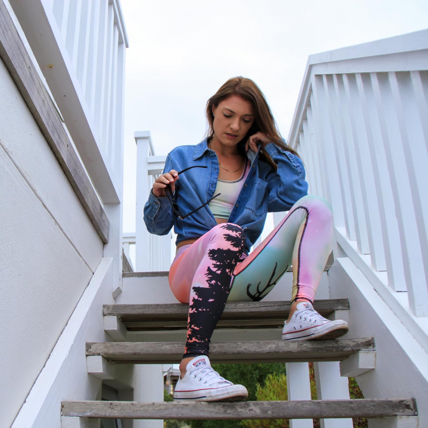 Teeki Hot Pants Leggings for Women - USA Made Sustainable Eco-Friendly Luxury Yoga Pants, Quick Dry & Breathable Workout Leggings - Perfect for Yoga, Pilates, Gym & Running