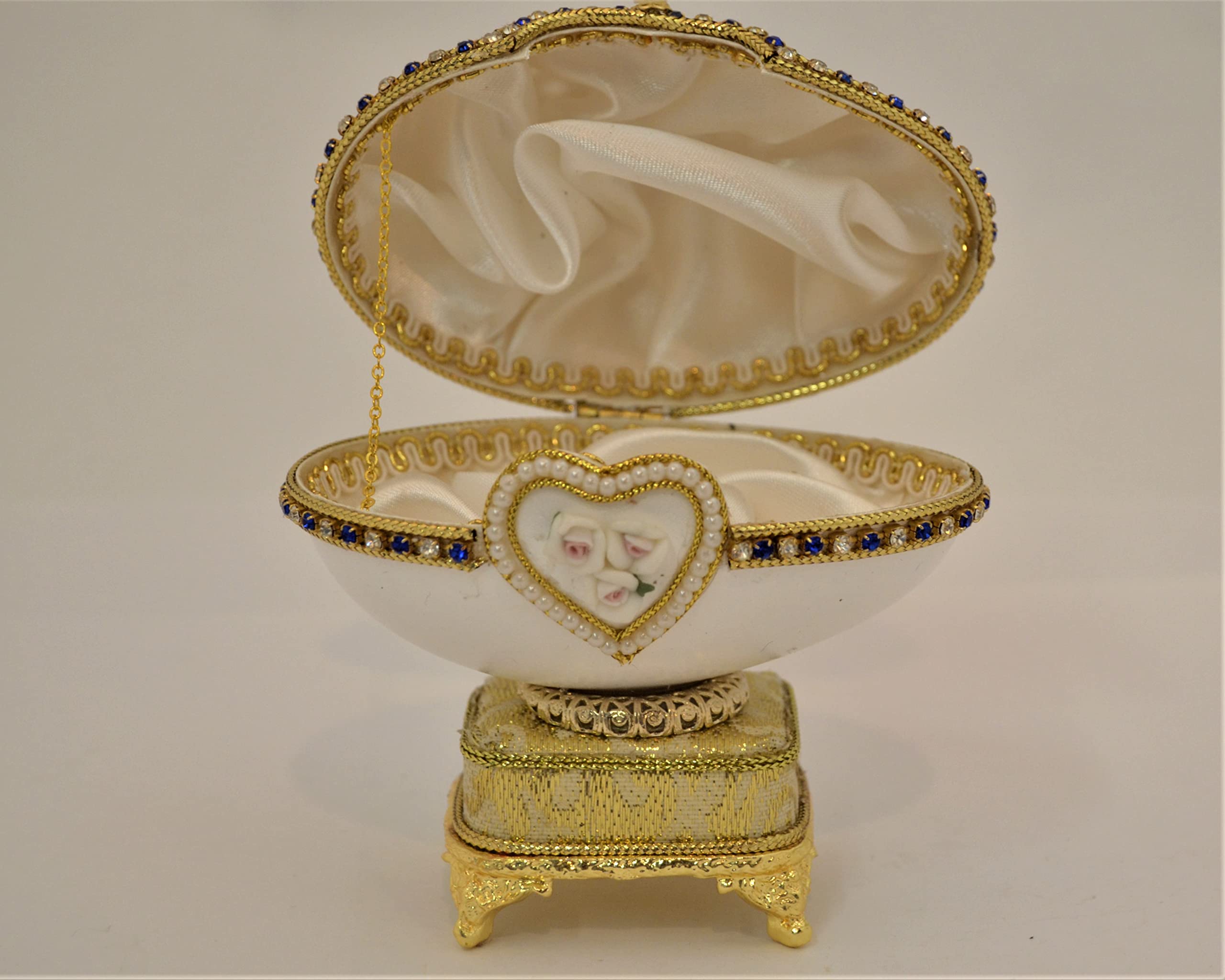 Goose Egg Musical Keepsake Box - Handmade Wooden Music Box for Jewelry & Treasures - Perfect Gift for Birthdays, Weddings & Anniversaries