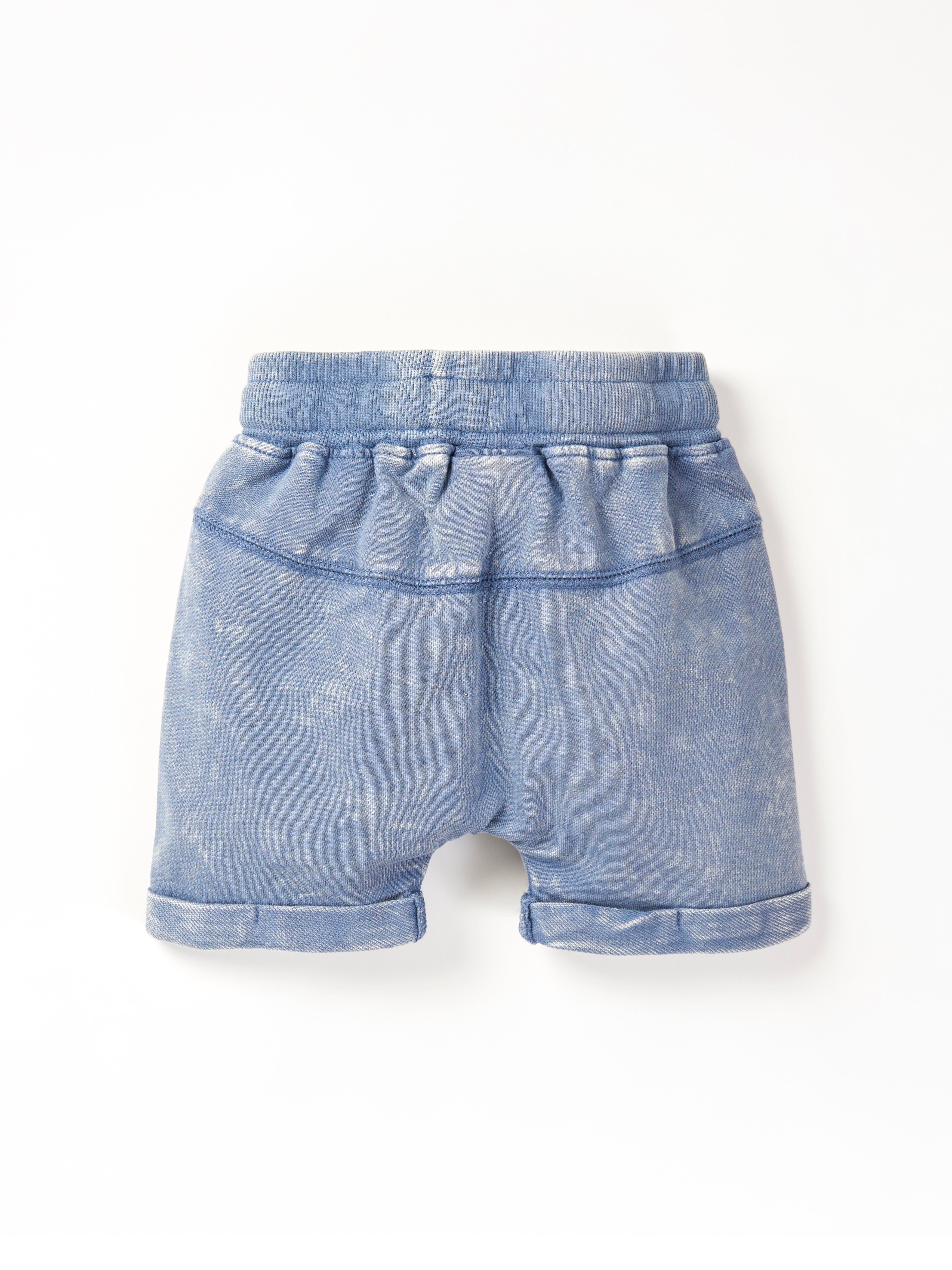 Stylish Harem Shorts in Navy Wash - Comfortable & Trendy Loungewear for Yoga, Travel, and Casual Wear