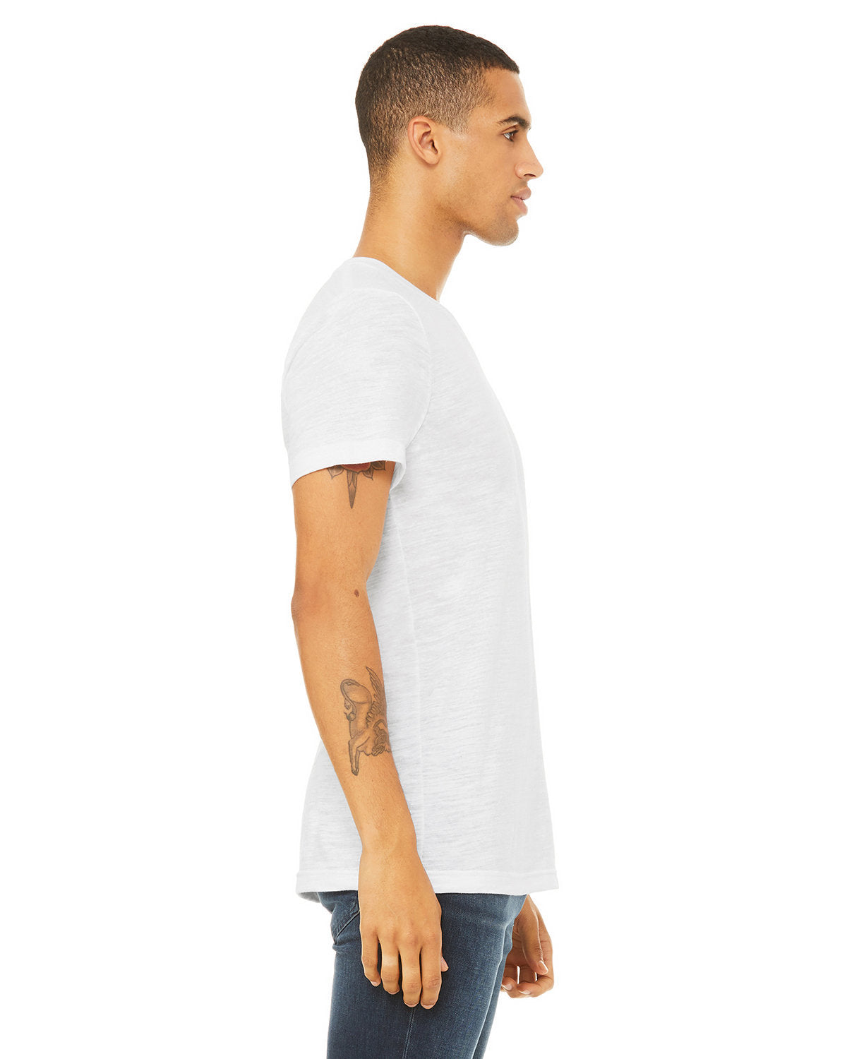 Bella + Canvas 3655C Unisex Textured Jersey V-Neck T-Shirt - Soft Comfort Fit for Men & Women - Perfect for Casual Wear, Workouts, and Everyday Outfits