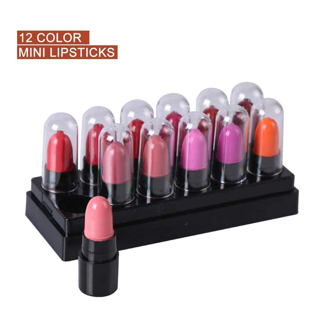 Trendy 12-Color Eyeshadow Palette & Mini Lipstick Set - Complete Eye & Lip Makeup Kit with Lip Crayon for Party & Everyday Wear | 24-Piece Multicolor Cosmetic Collection (CDLPSK110-CDEYSHDW104) | Perfect for Date Night, Girls' Night Out & Special Occasions