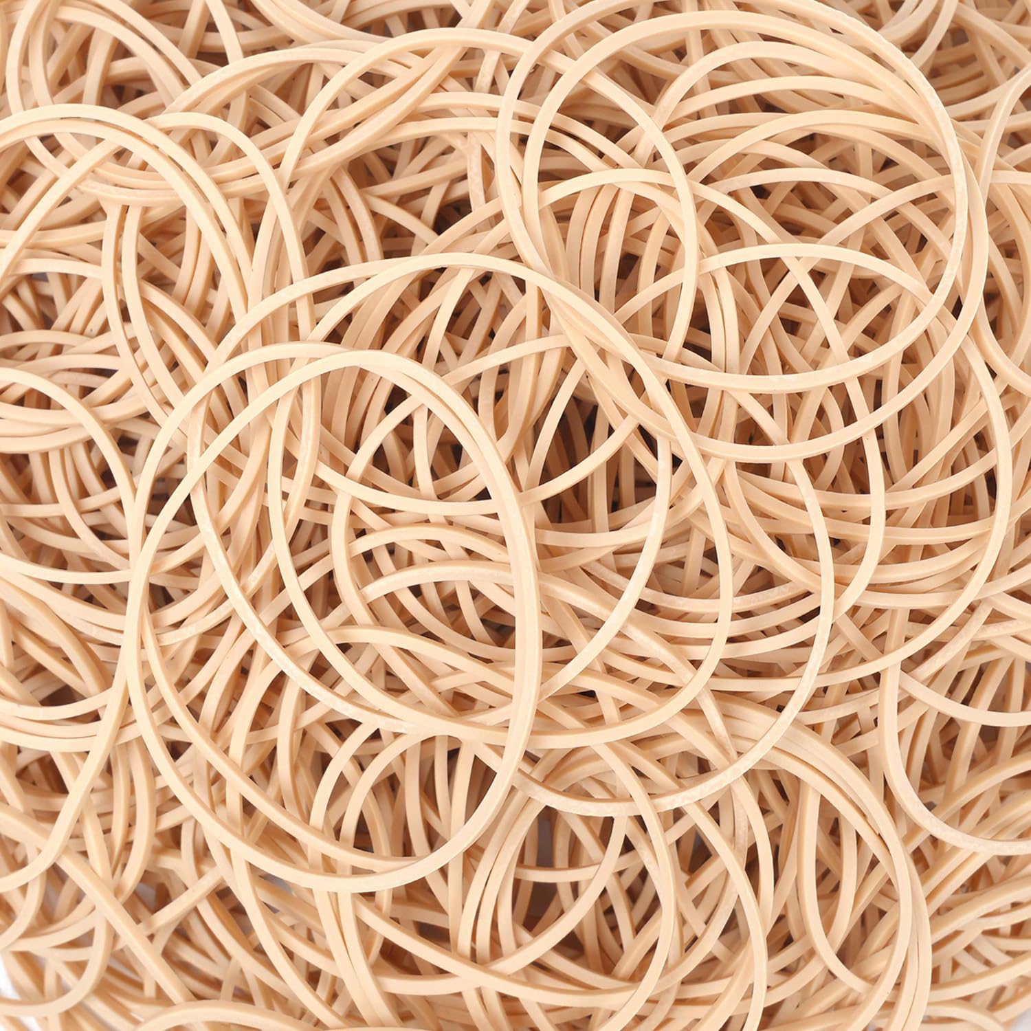 500pcs Beige Rubber Bands Size #19 (0.6lbs) - Heavy Duty Elastic Office Bands for Mailing, Packaging, Office Supplies & DIY Crafts