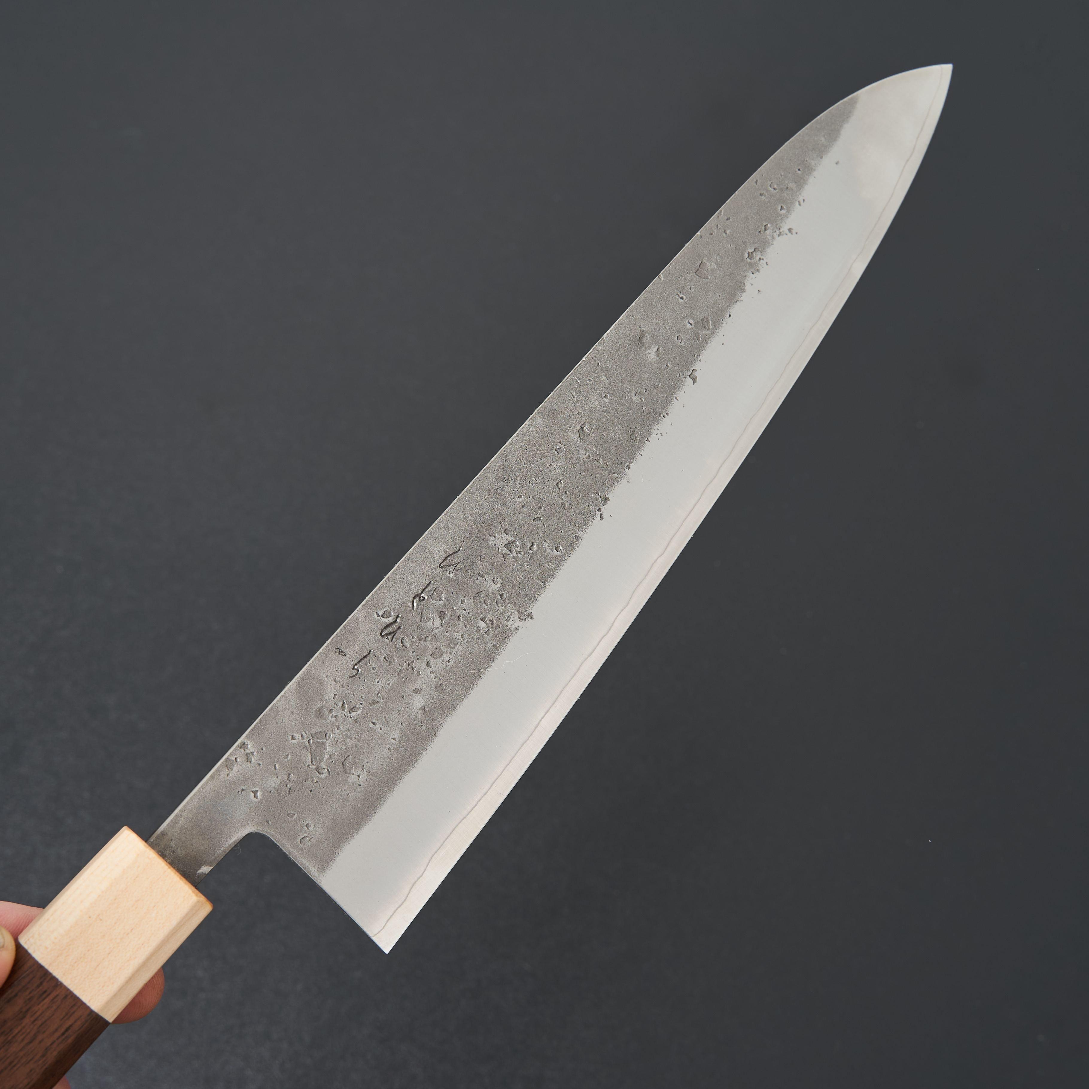 Hitohira TD SLD Nashiji Gyuto 240mm Japanese Chef Knife with Walnut Handle – Perfect for Sushi, Meat Cutting & Professional Kitchen Use