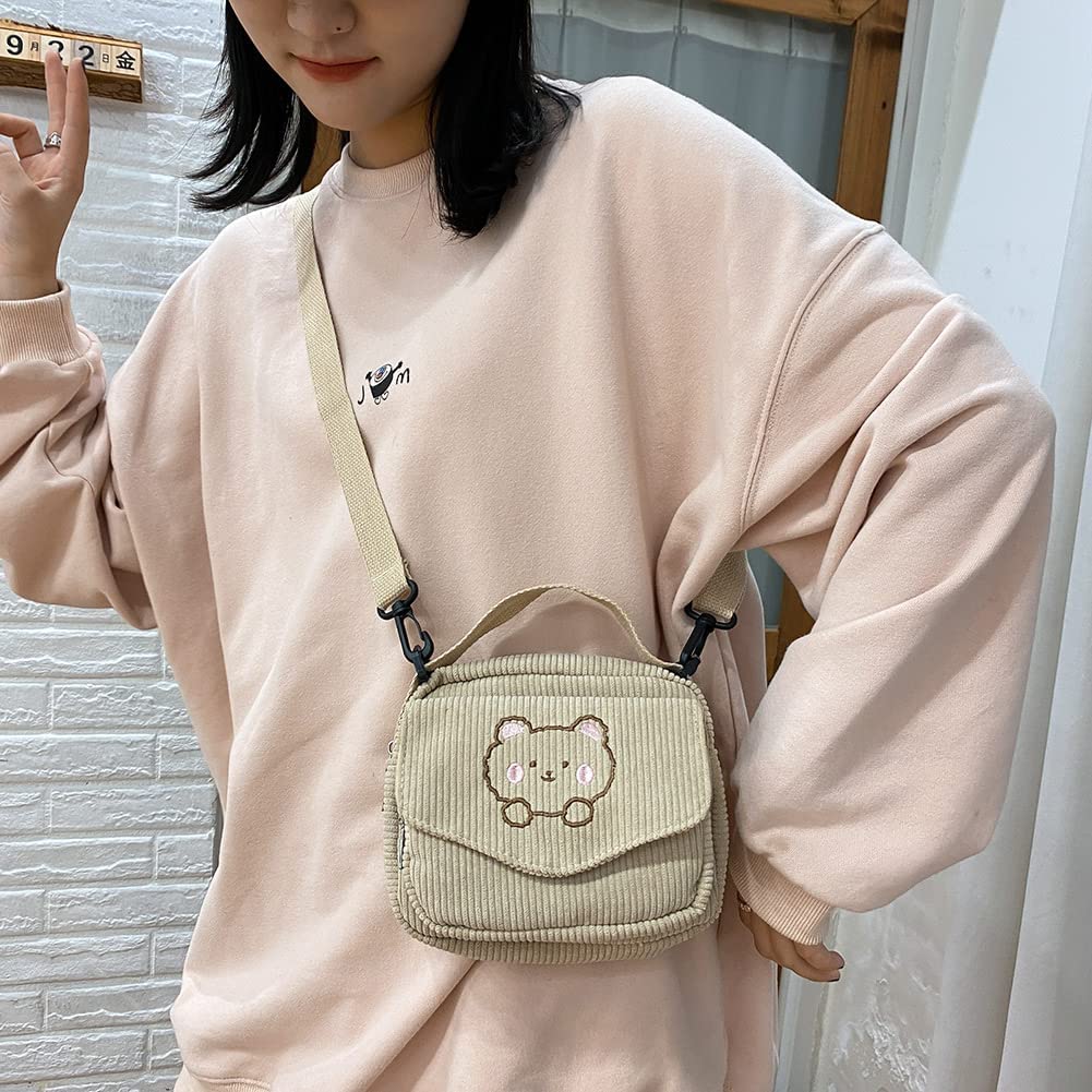 Cute Kawaii Crossbody Bags for Women - Lightweight Mini Purse with Bear Design, Perfect for Phone & Essentials | Ideal for Daily Use, Travel & Shopping