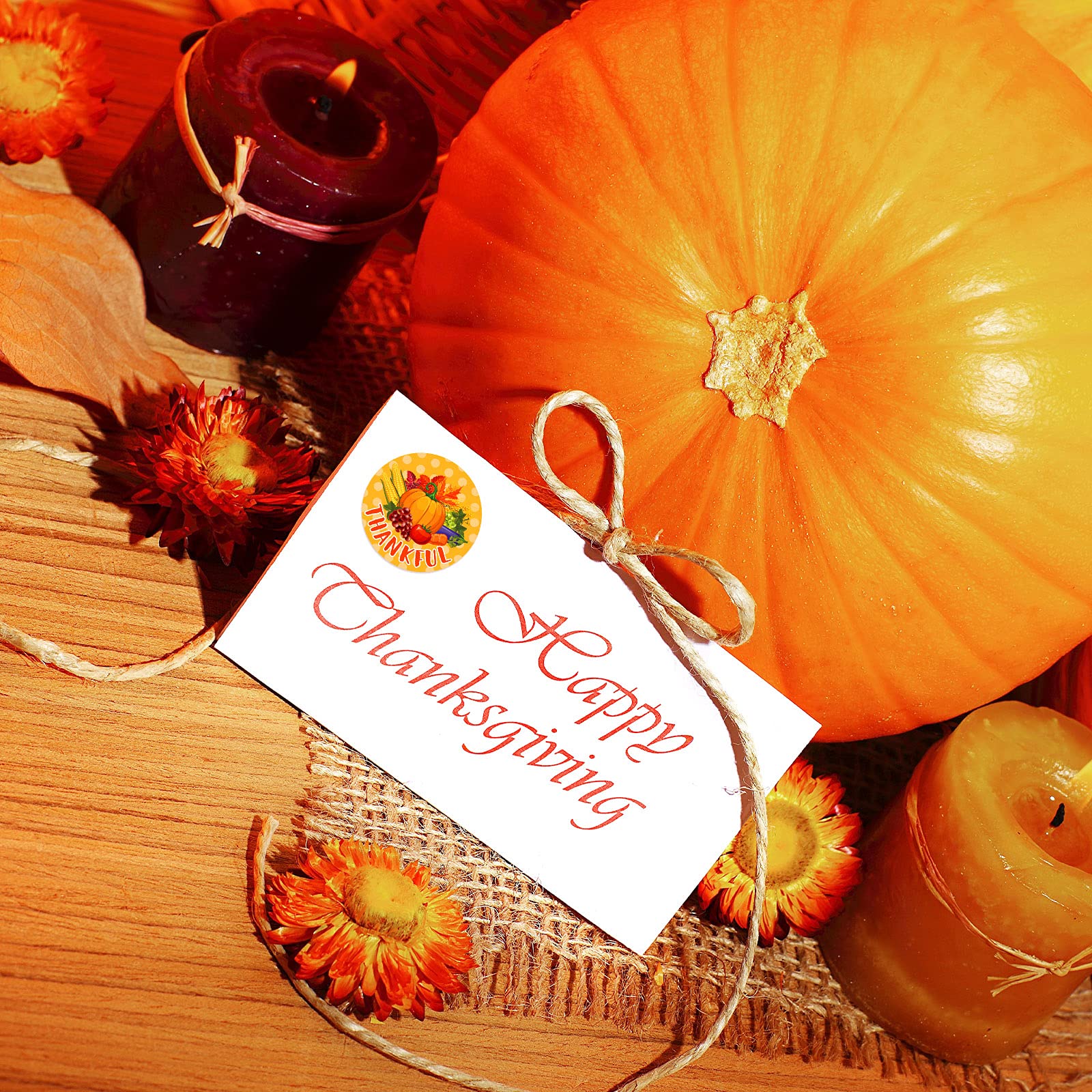Zonon 1000-Piece Thanksgiving Stickers Set - Funny Turkey, Pumpkin & Maple Leaf Adhesive Decals for Fall Party Decorations | Perfect for DIY Crafts, Scrapbooking, Gift Wrapping & Autumn Festival Celebrations